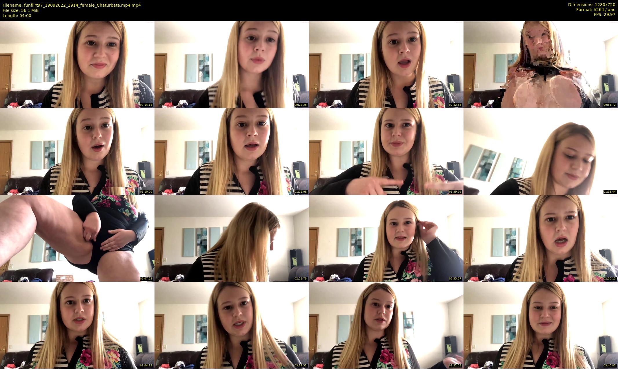 funflirt97 — 4 minute Chaturbate female cam show recording, 720p, Sep 19, 2022