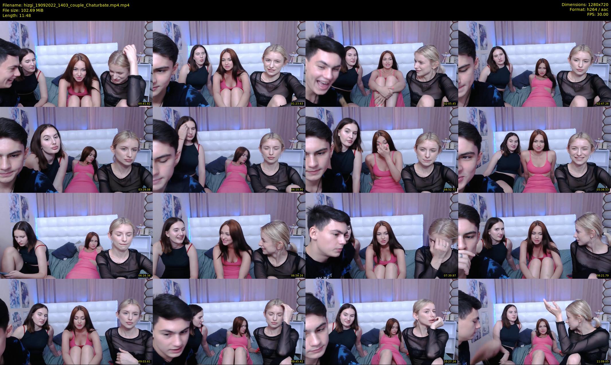 hizgi — 12 minute Chaturbate couple cam show recording, 720p, Sep 19, 2022