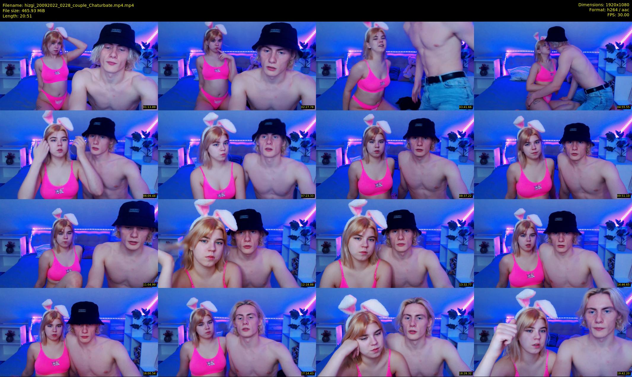 hizgi — 21 minute Chaturbate couple cam show recording, 1080p, Sep 20, 2022