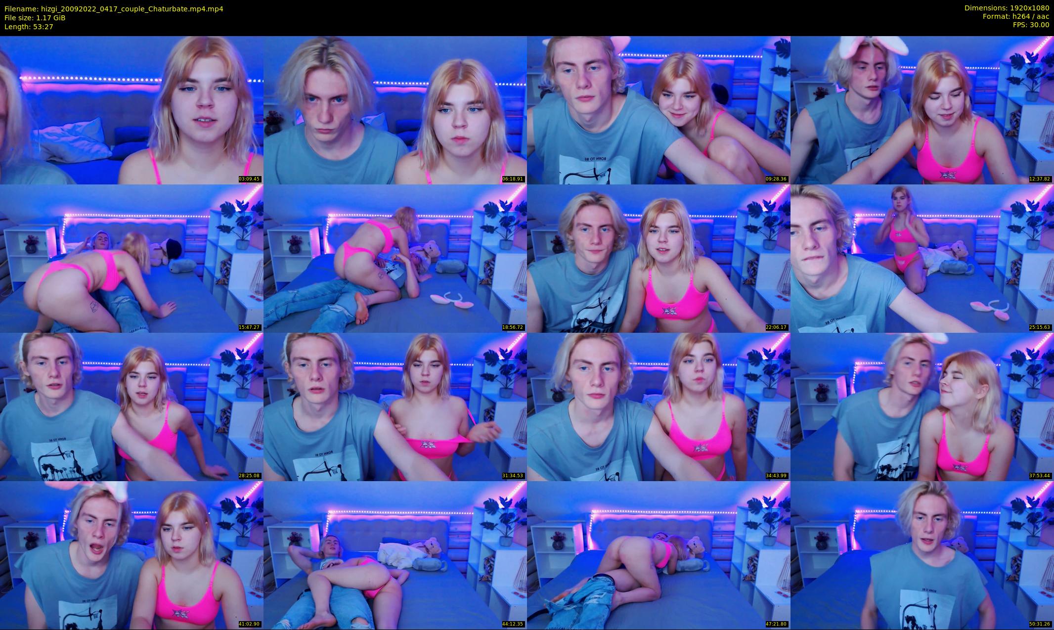 hizgi — 54 minute Chaturbate couple cam show recording, 1080p, Sep 20, 2022