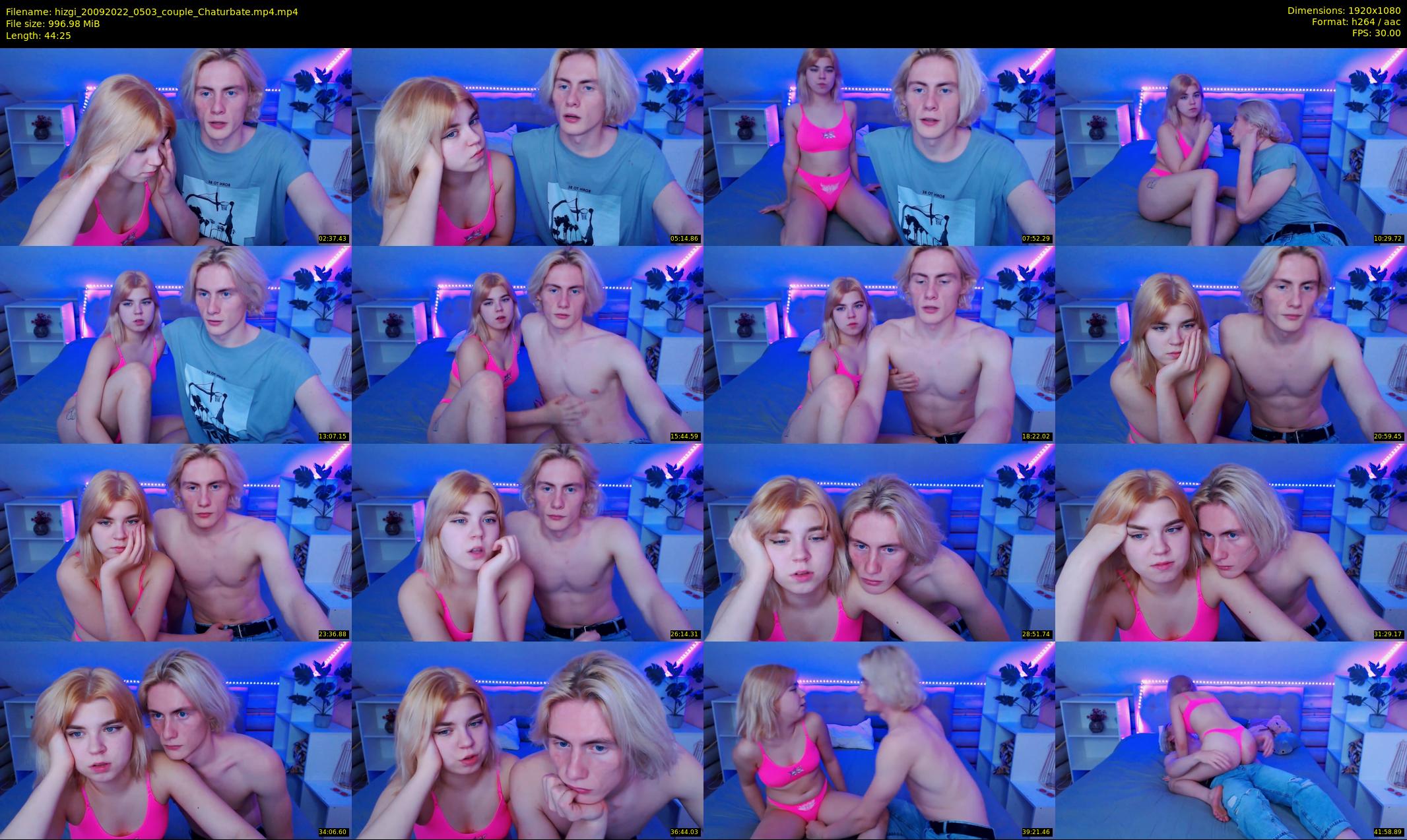 hizgi — 45 minute Chaturbate couple cam show recording, 1080p, Sep 20, 2022