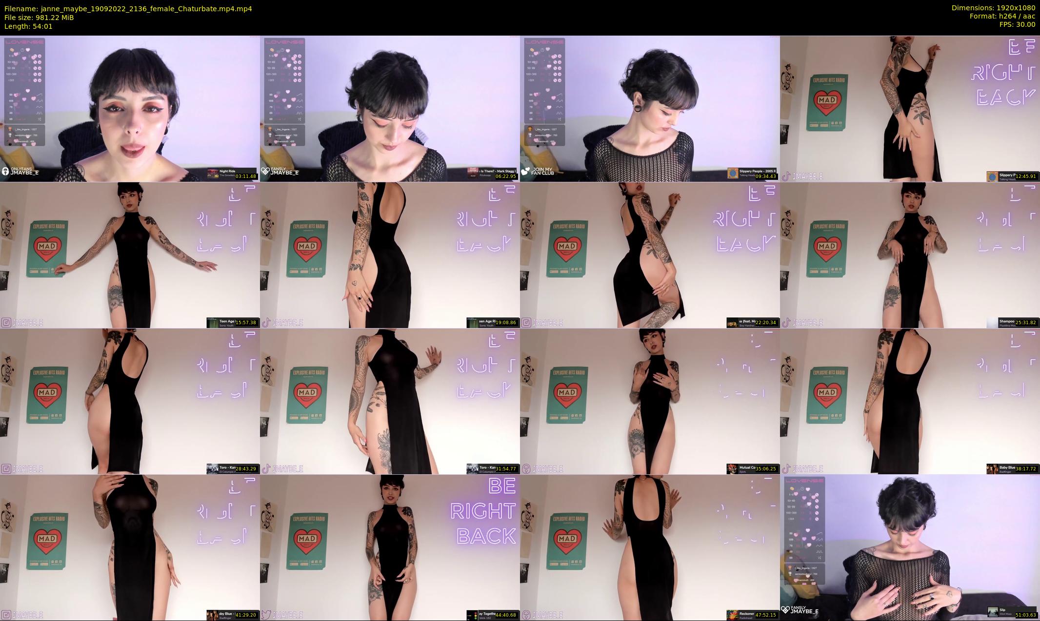janne_maybe — 55 minute Chaturbate female cam show recording, 1080p, Sep 19, 2022