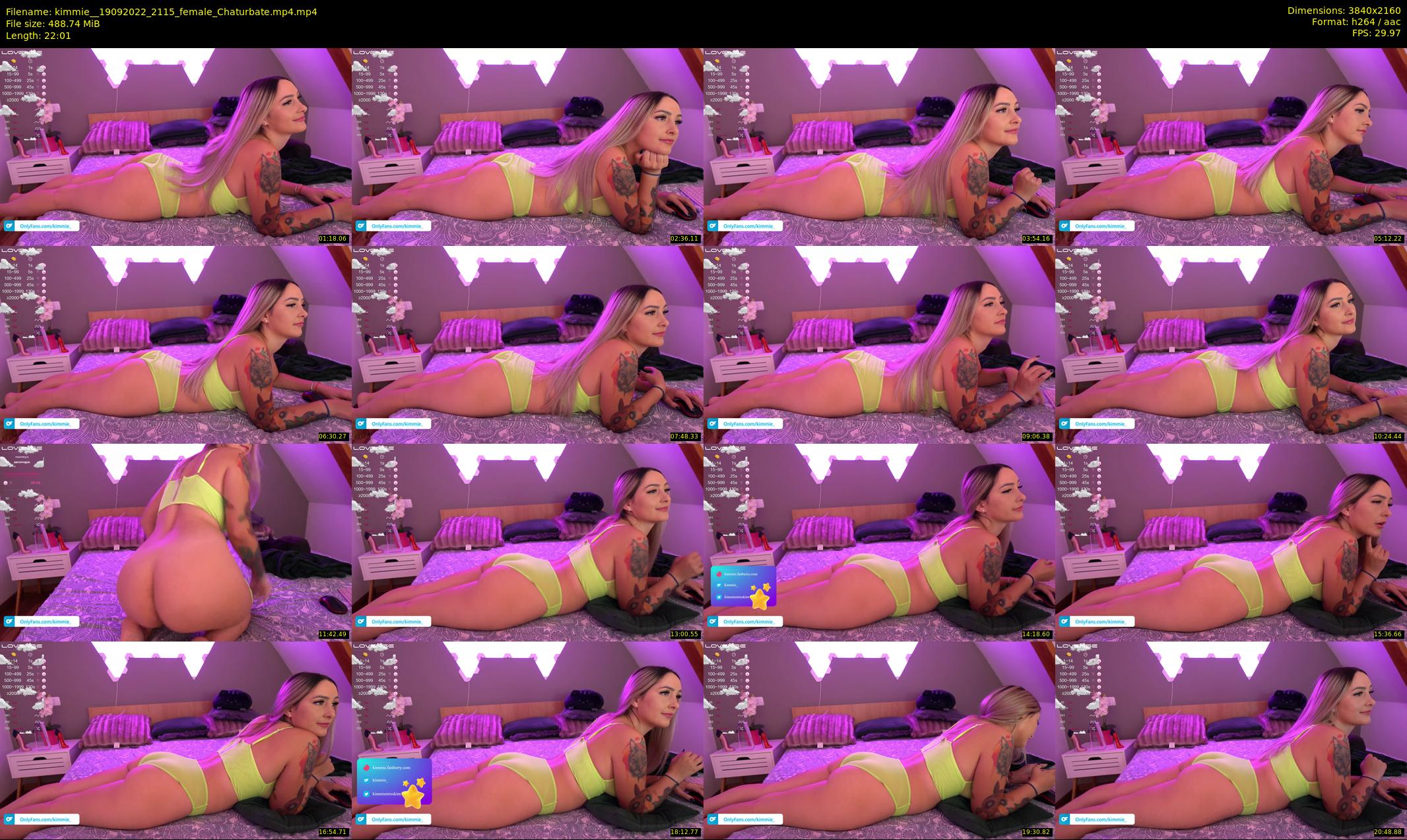 kimmie_ — 23 minute Chaturbate female cam show recording, 4K, Sep 19, 2022