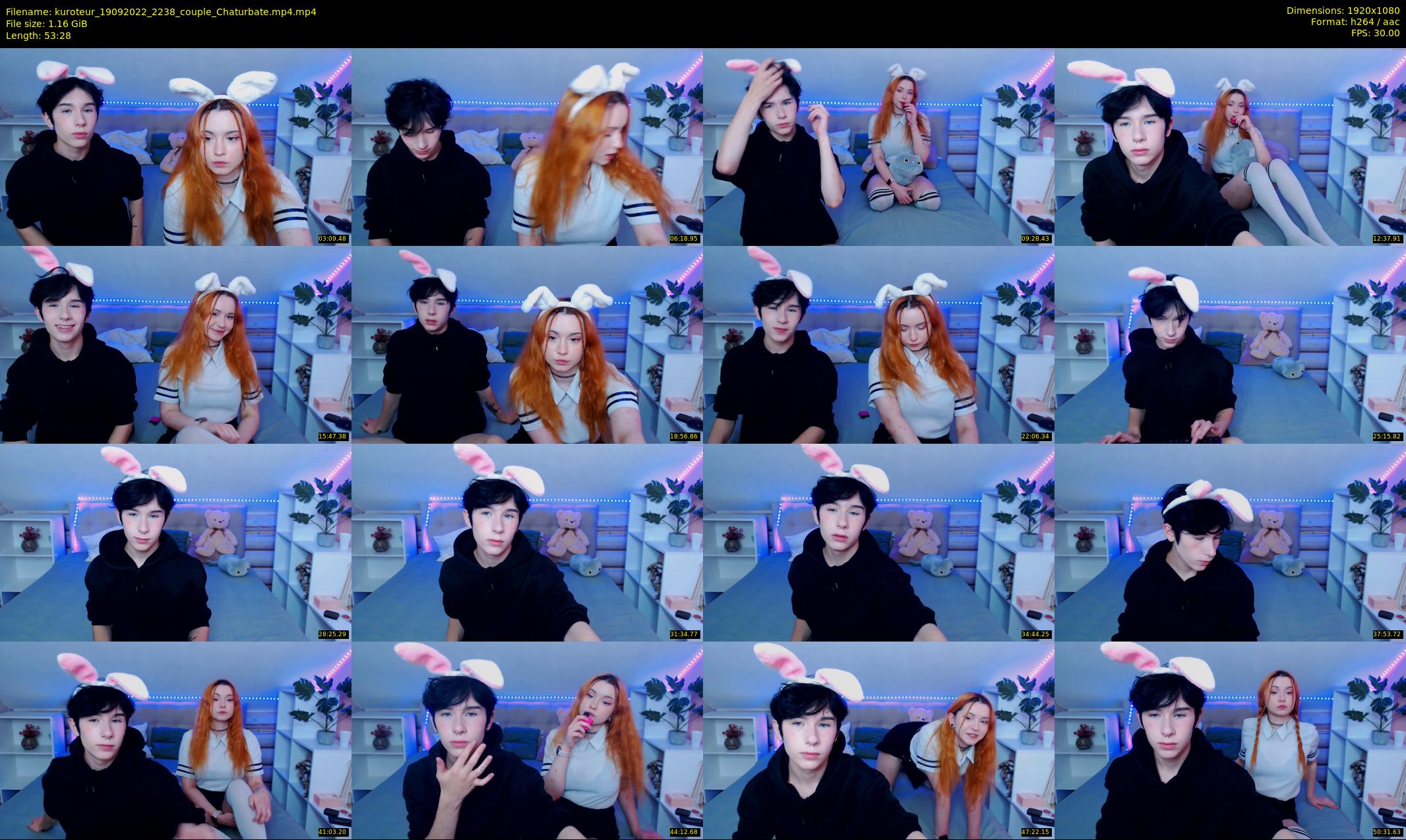 kuroteur — 54 minute Chaturbate couple cam show recording, 1080p, Sep 19, 2022