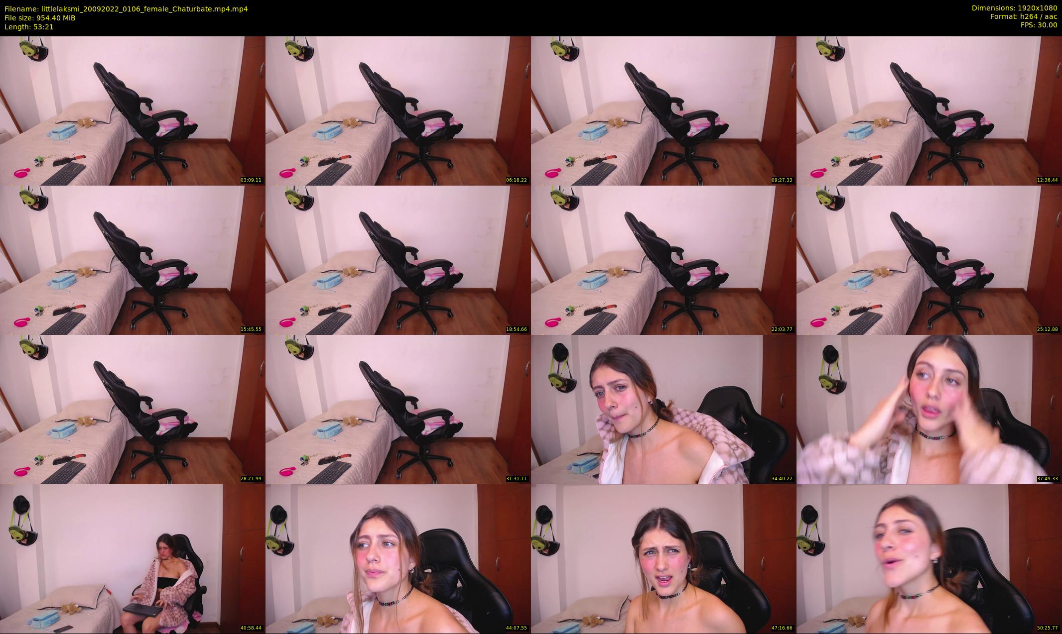littlelaksmi — 54 minute Chaturbate female cam show recording, 1080p, Sep 20, 2022