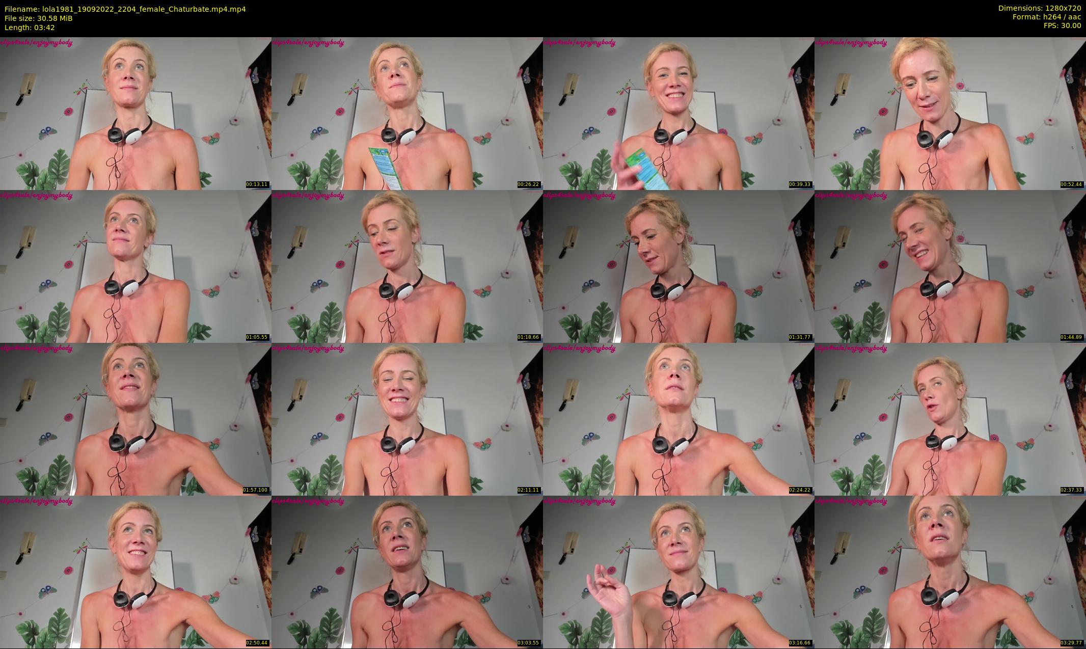 lola1981 — 4 minute Chaturbate female cam show recording, 720p, Sep 19, 2022