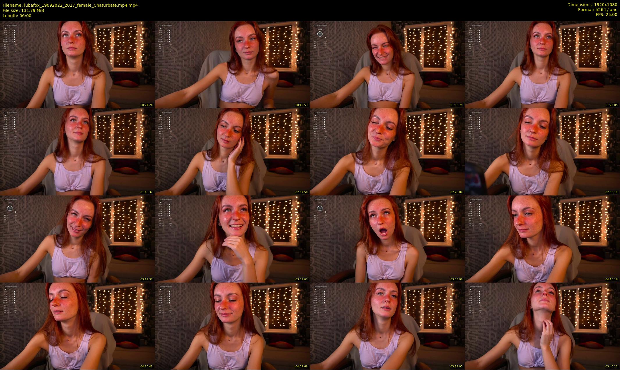 lubafox — 6 minute Chaturbate female cam show recording, 1080p, Sep 19, 2022