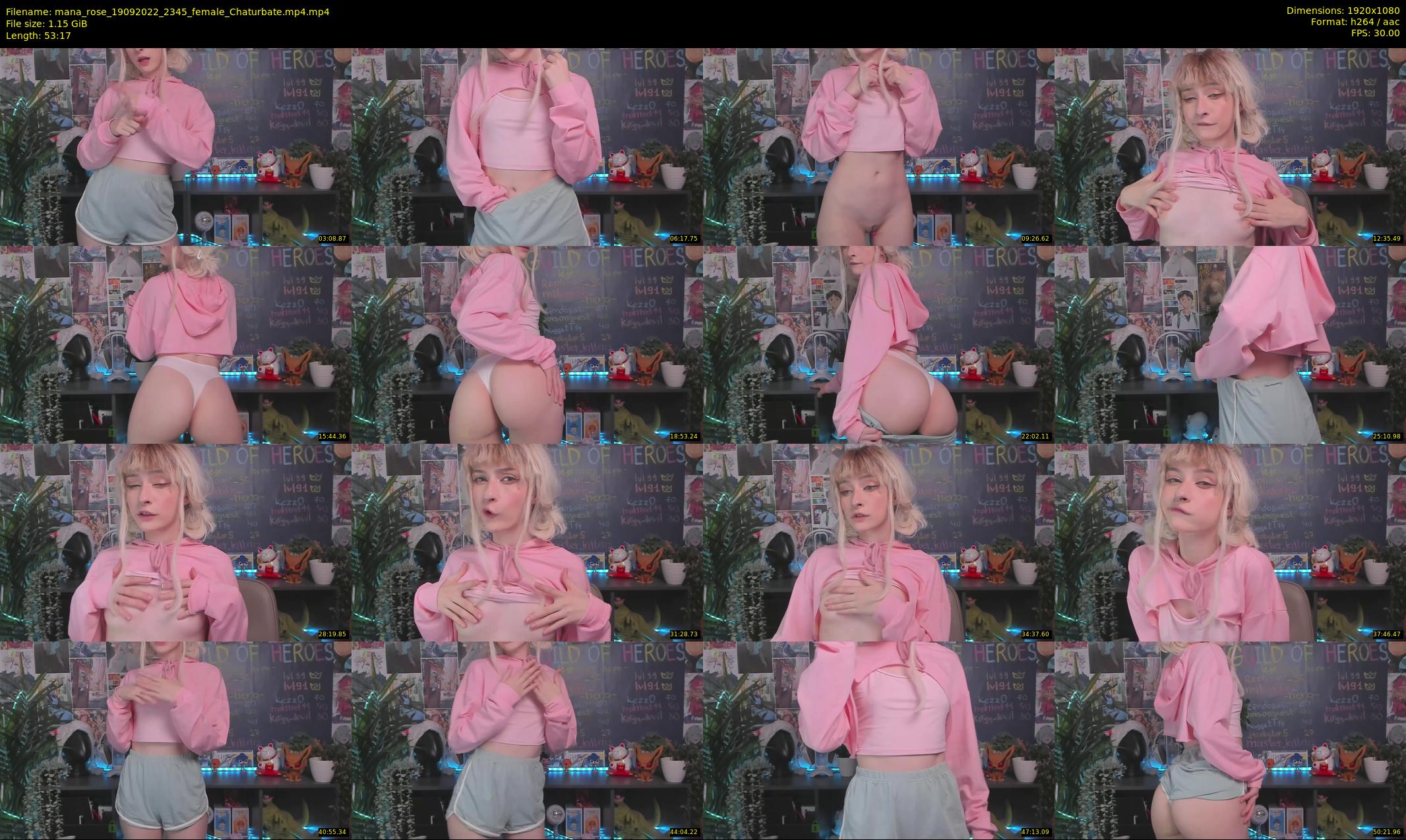 mana_rose — 54 minute Chaturbate female cam show recording, 1080p, Sep 19, 2022