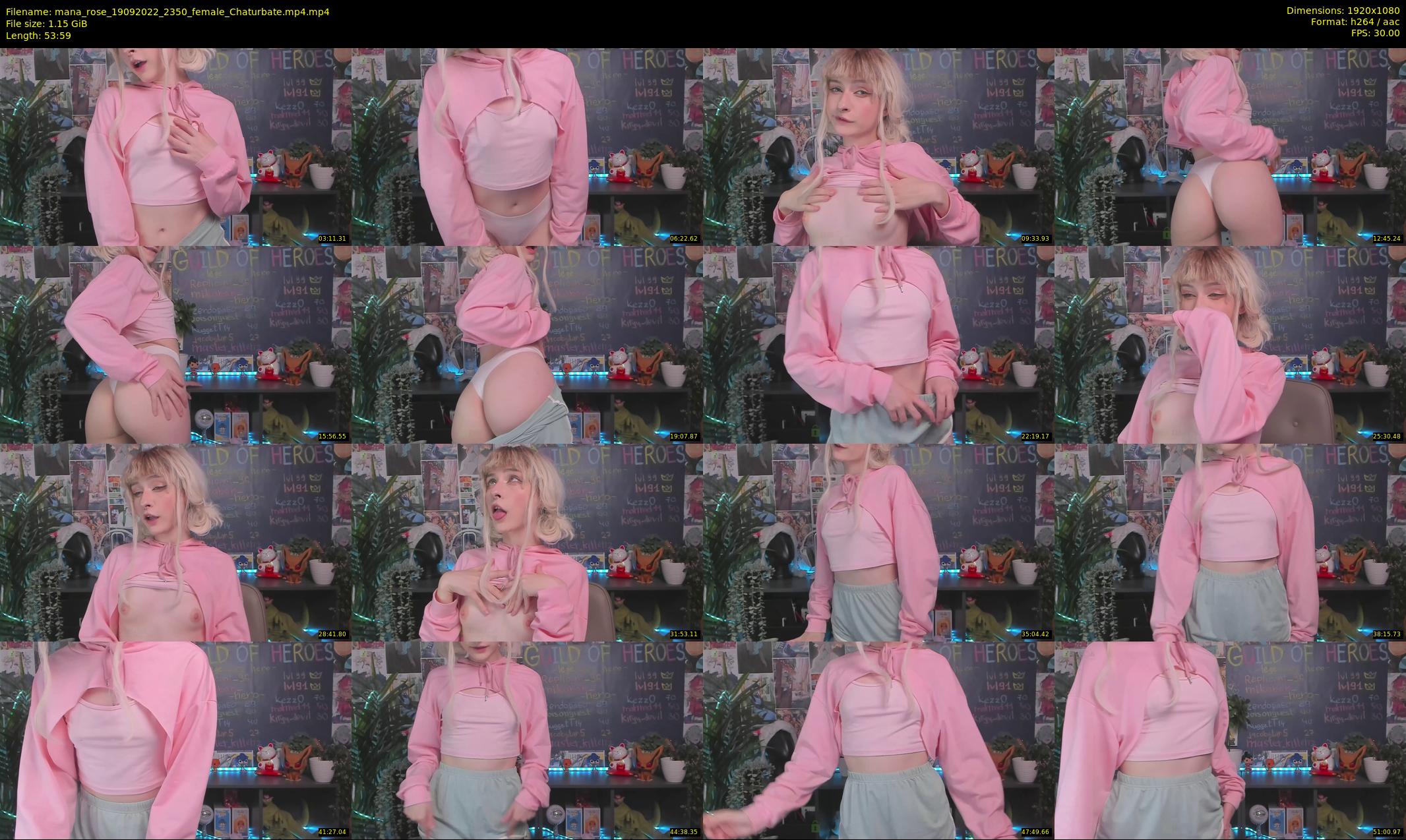 mana_rose — 54 minute Chaturbate female cam show recording, 1080p, Sep 19, 2022