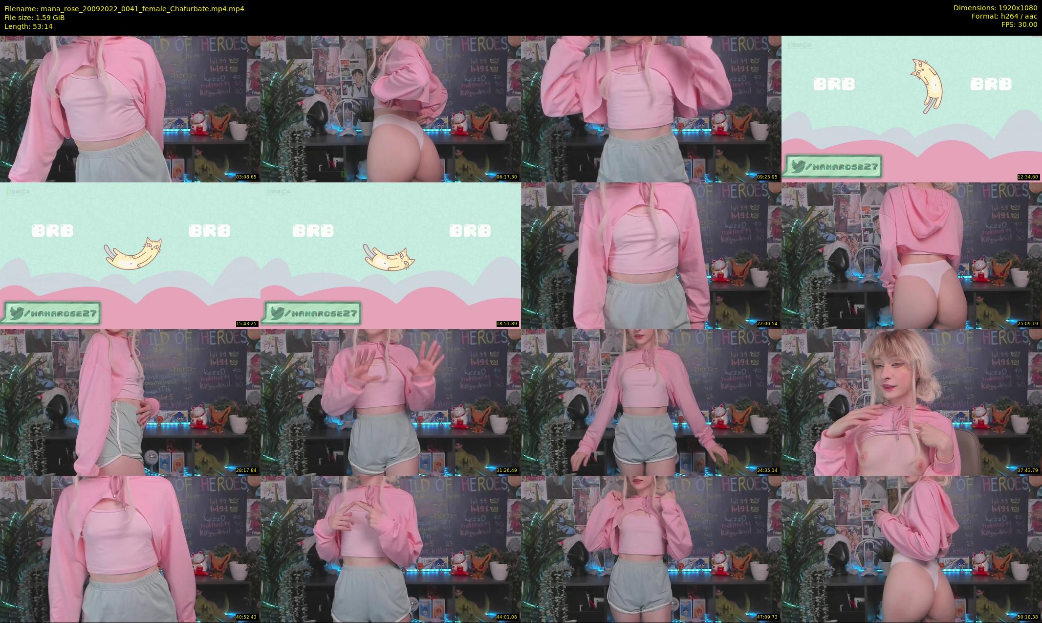mana_rose — 54 minute Chaturbate female cam show recording, 1080p, Sep 20, 2022