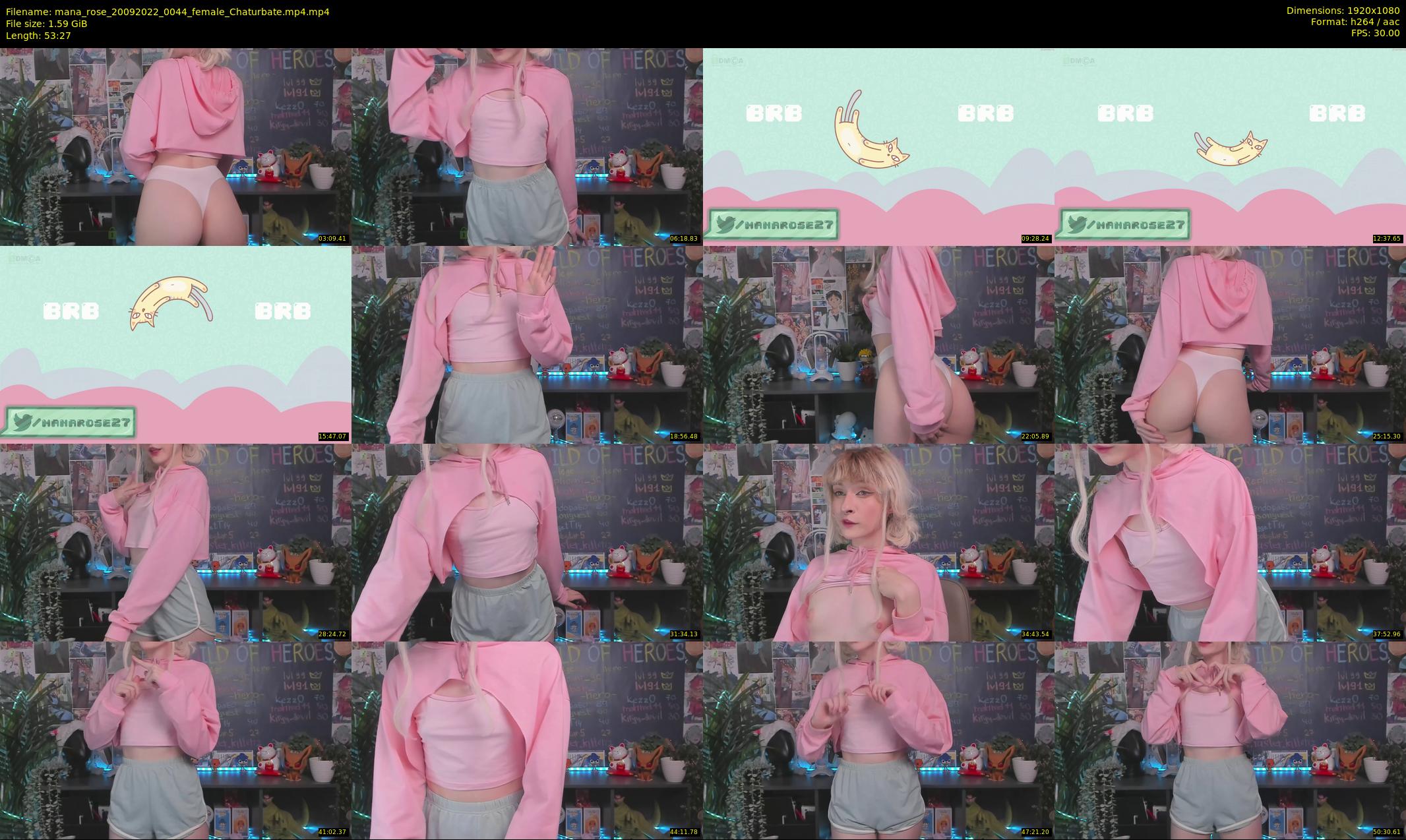 mana_rose — 54 minute Chaturbate female cam show recording, 1080p, Sep 20, 2022