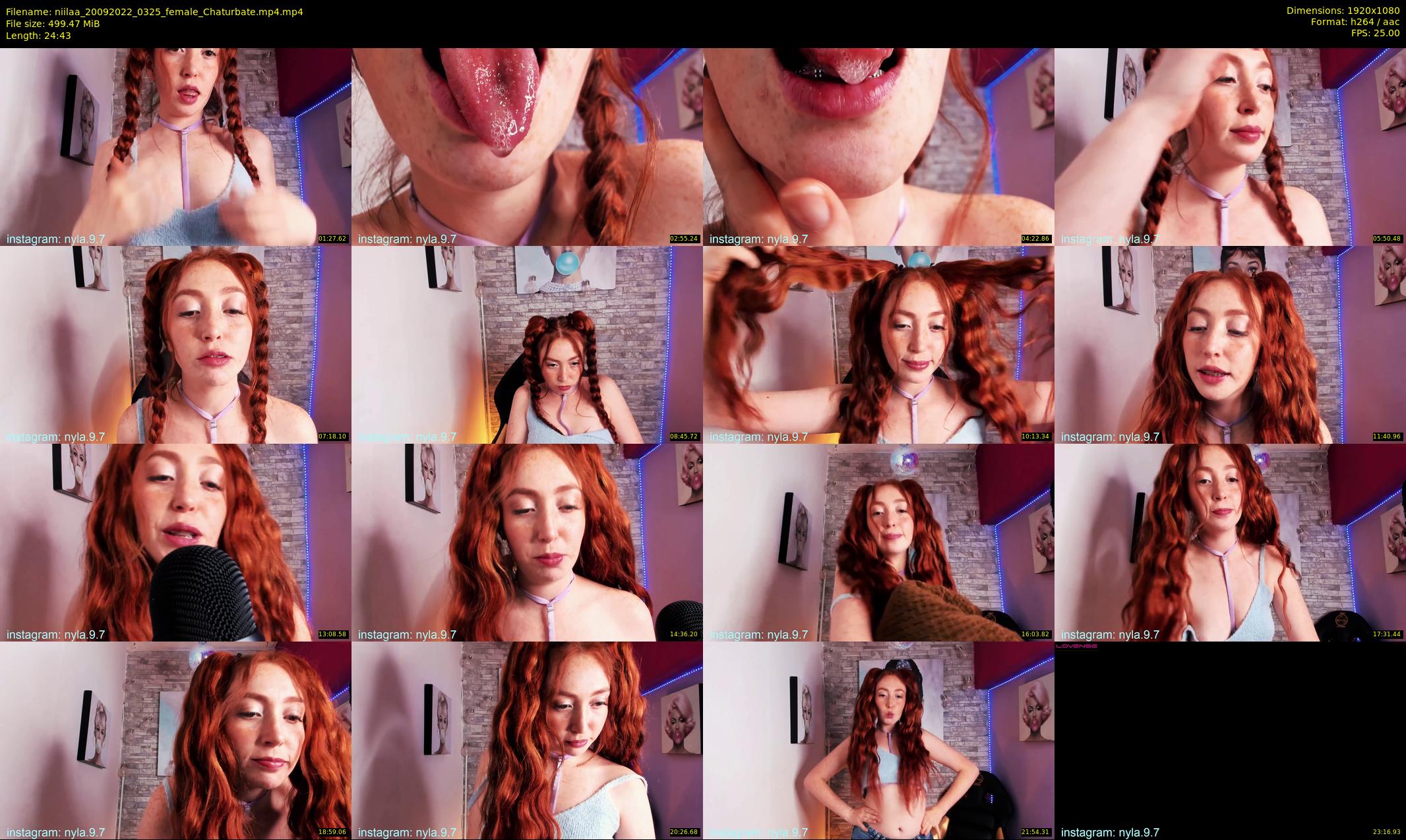 niilaa — 25 minute Chaturbate female cam show recording, 1080p, Sep 20, 2022