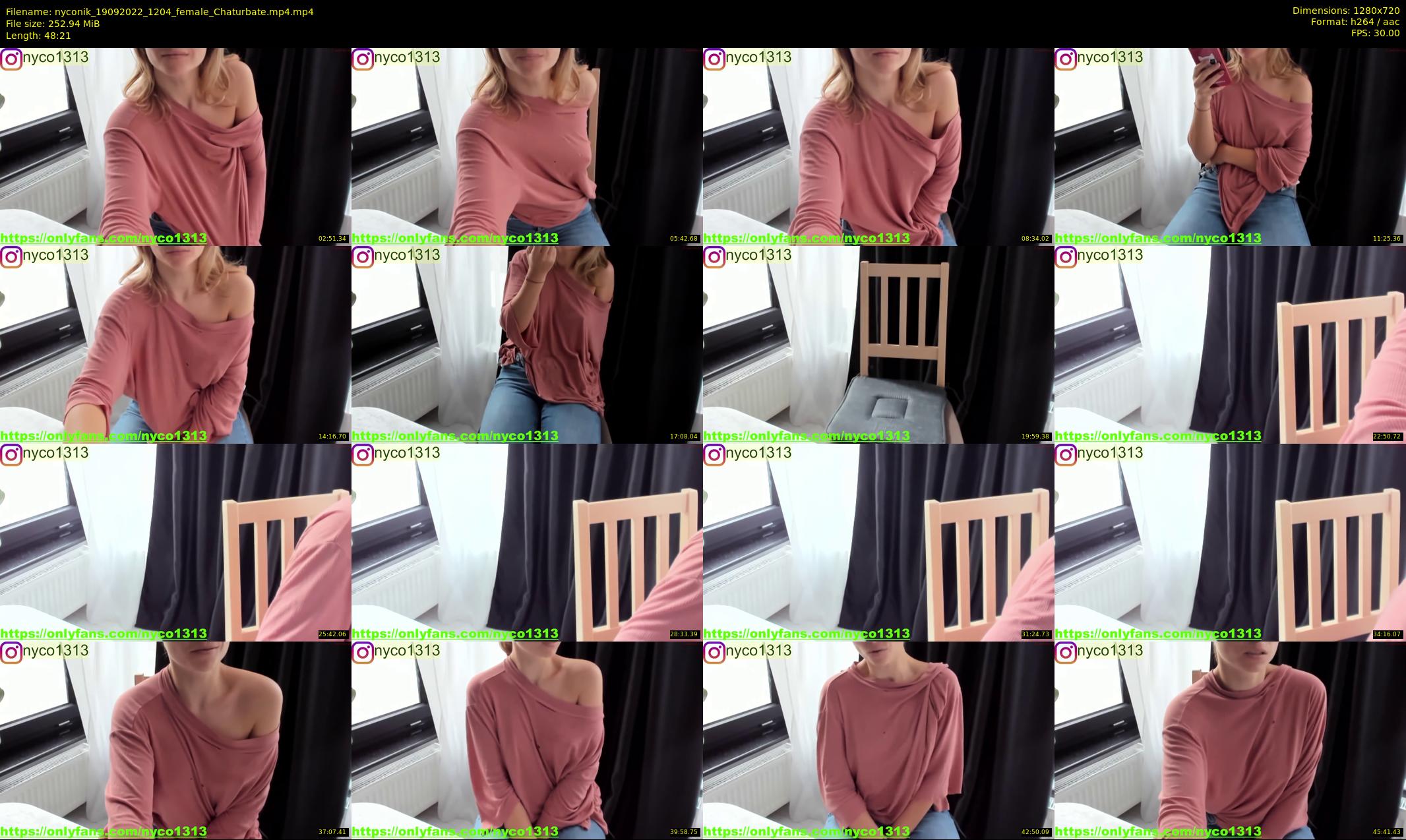 nyconik — 49 minute Chaturbate female cam show recording, 720p, Sep 19, 2022