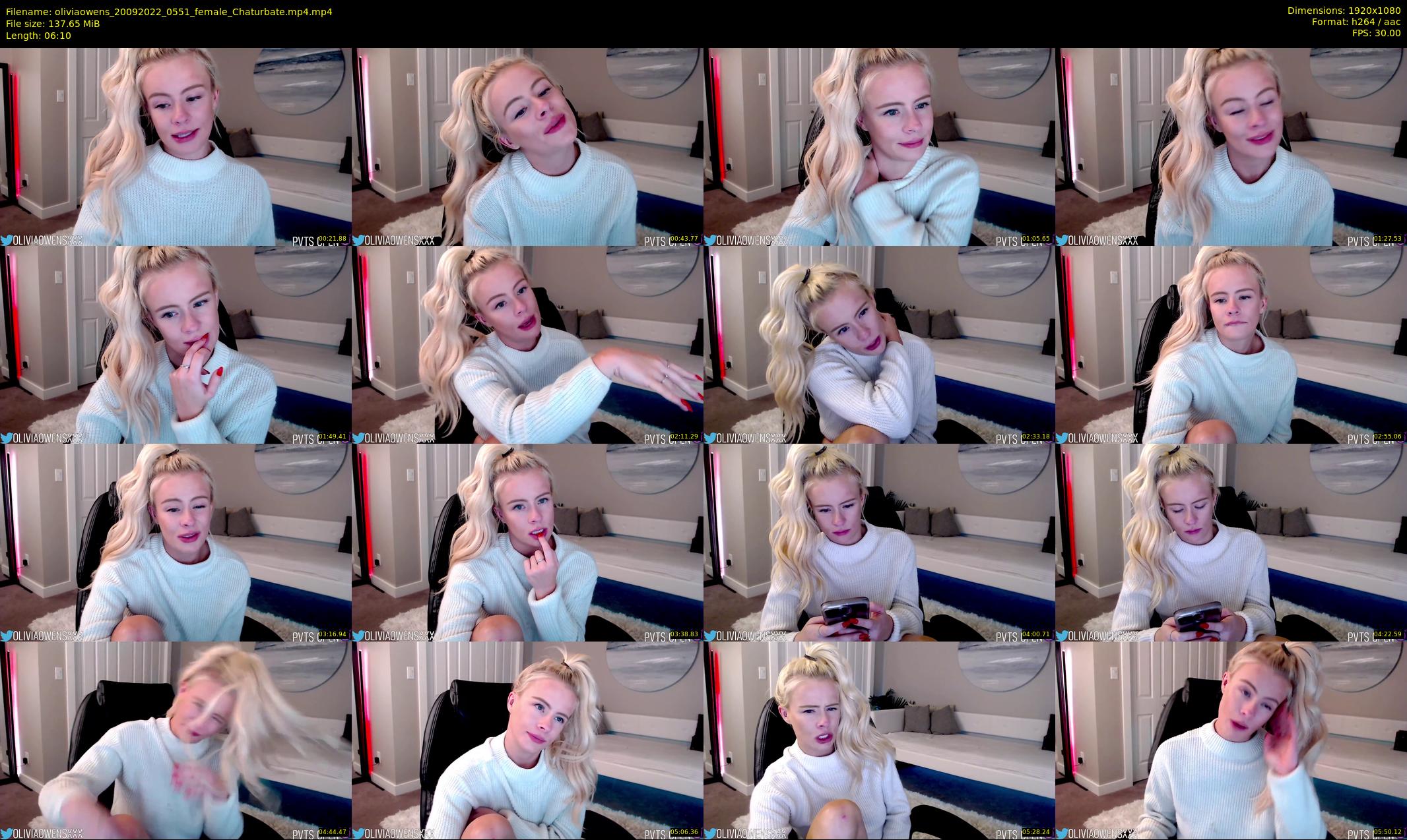 oliviaowens — 7 minute Chaturbate female cam show recording, 1080p, Sep 20, 2022