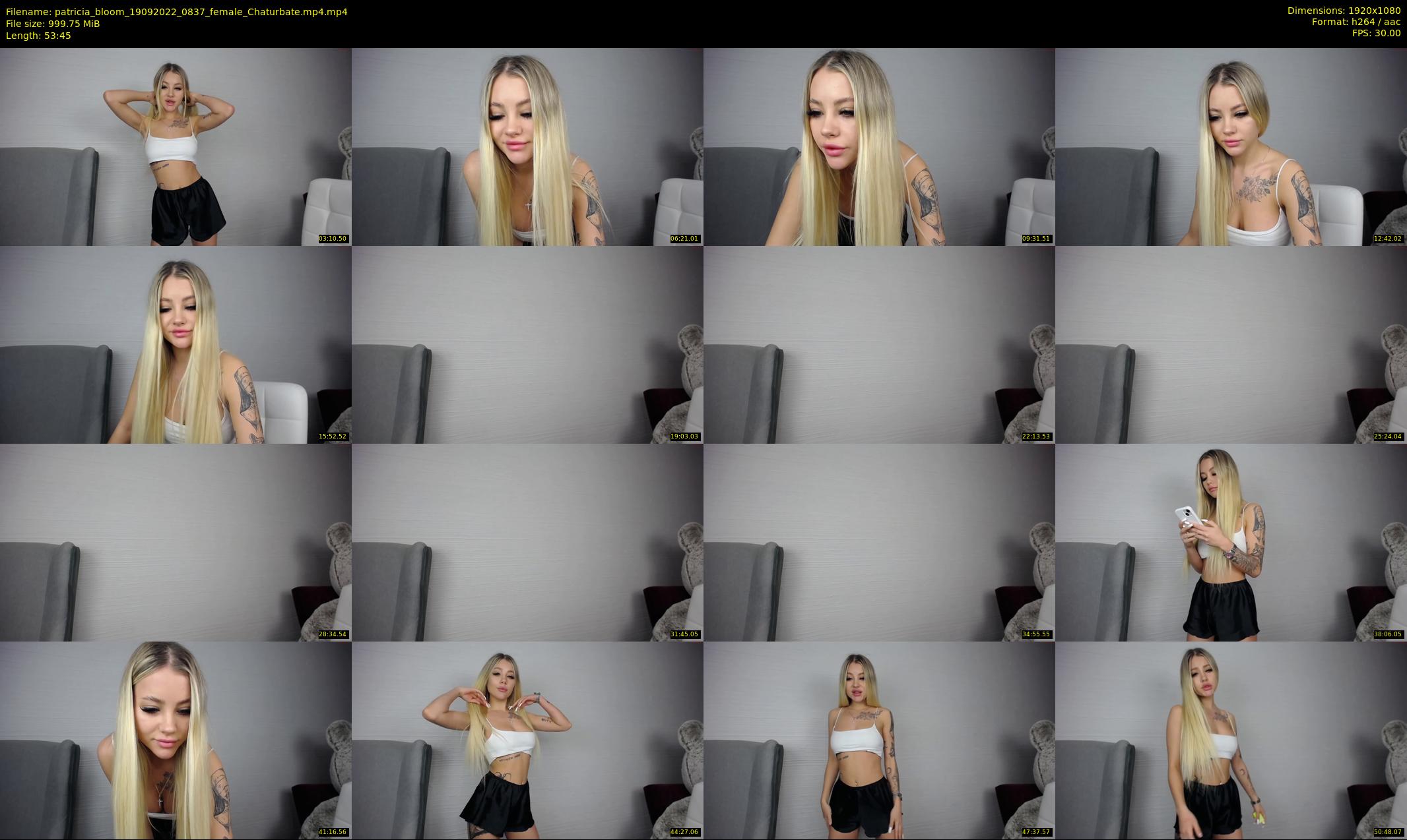 patricia_bloom — 54 minute Chaturbate female cam show recording, 1080p, Sep 19, 2022