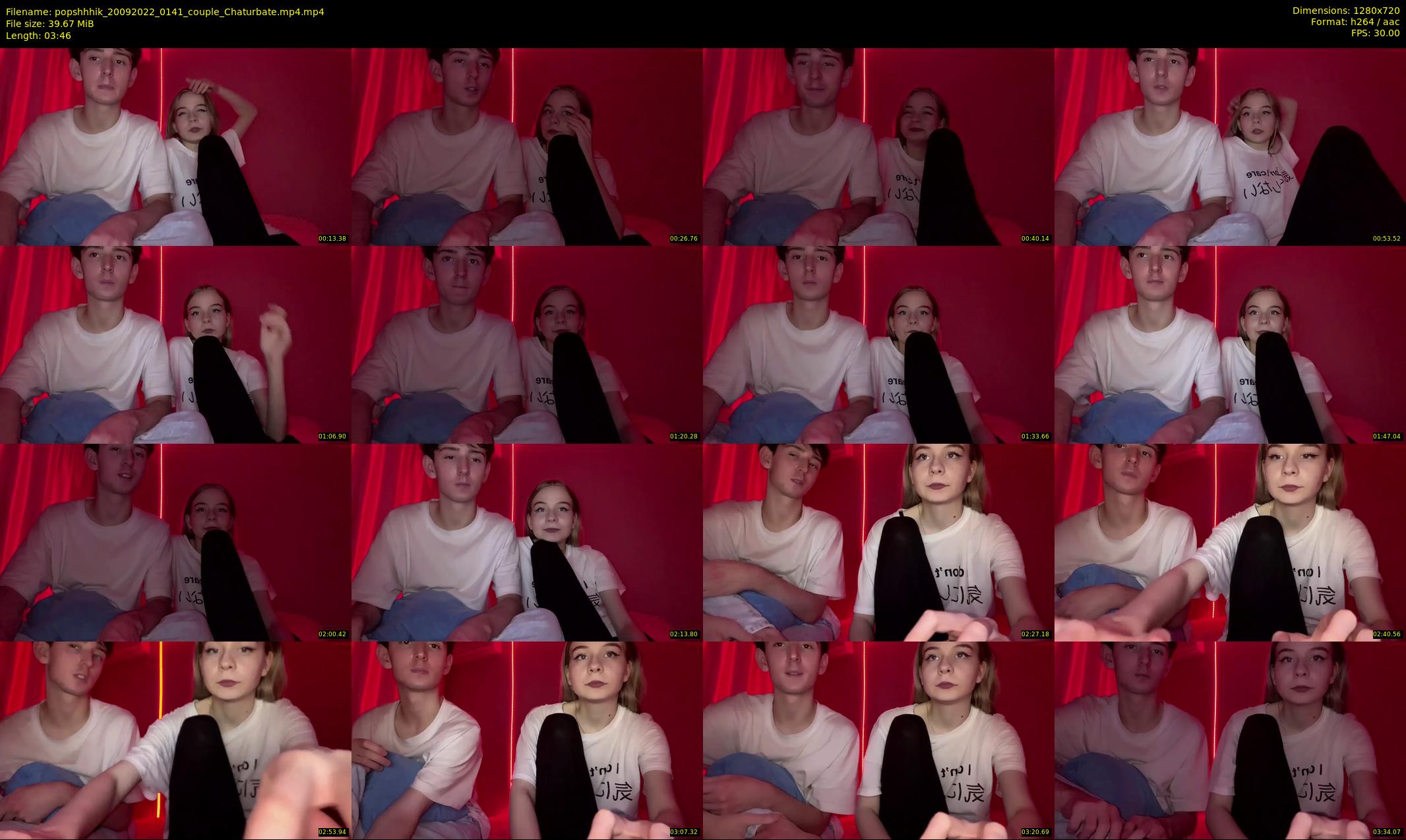 popshhhik — 4 minute Chaturbate couple cam show recording, 720p, Sep 20, 2022
