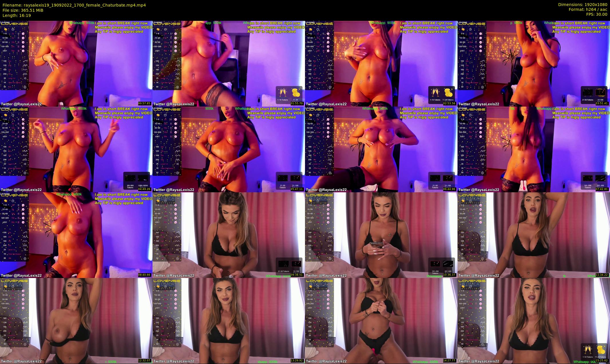 raysalexis19 — 17 minute Chaturbate female cam show recording, 1080p, Sep 19, 2022