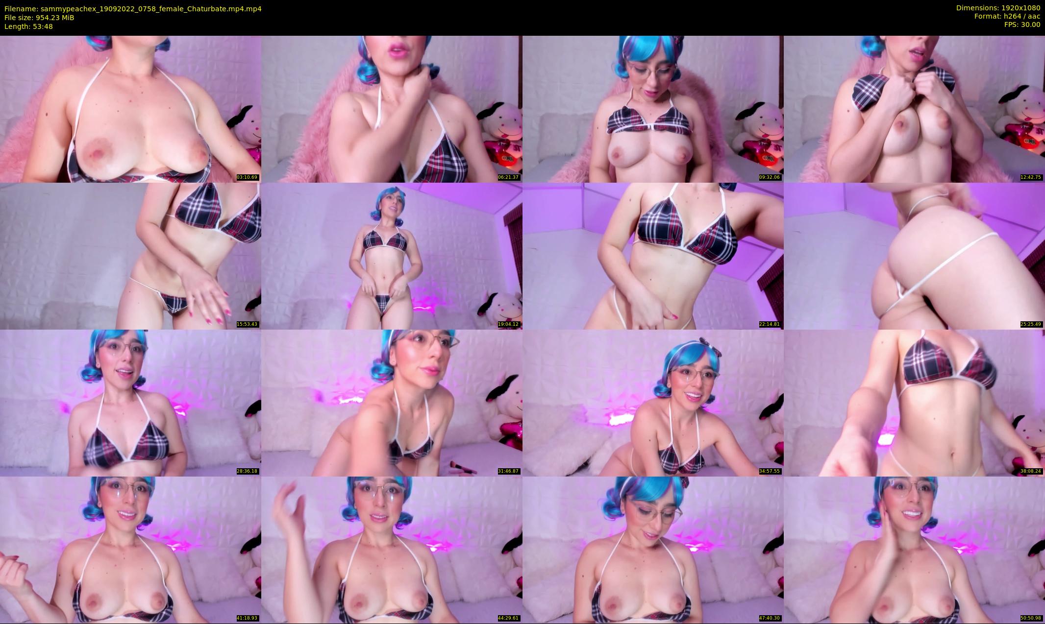 sammypeachex — 54 minute Chaturbate female cam show recording, 1080p, Sep 19, 2022
