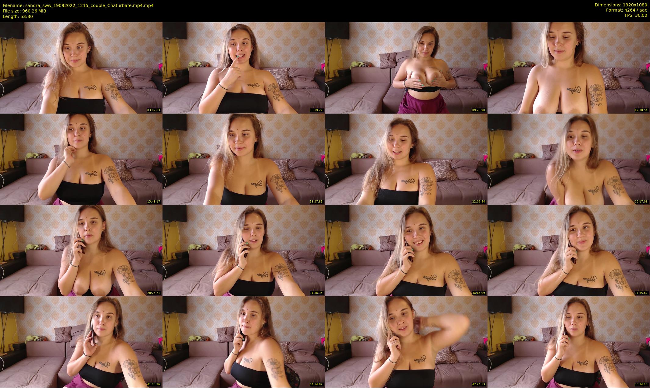sandra_sww — 54 minute Chaturbate couple cam show recording, 1080p, Sep 19, 2022