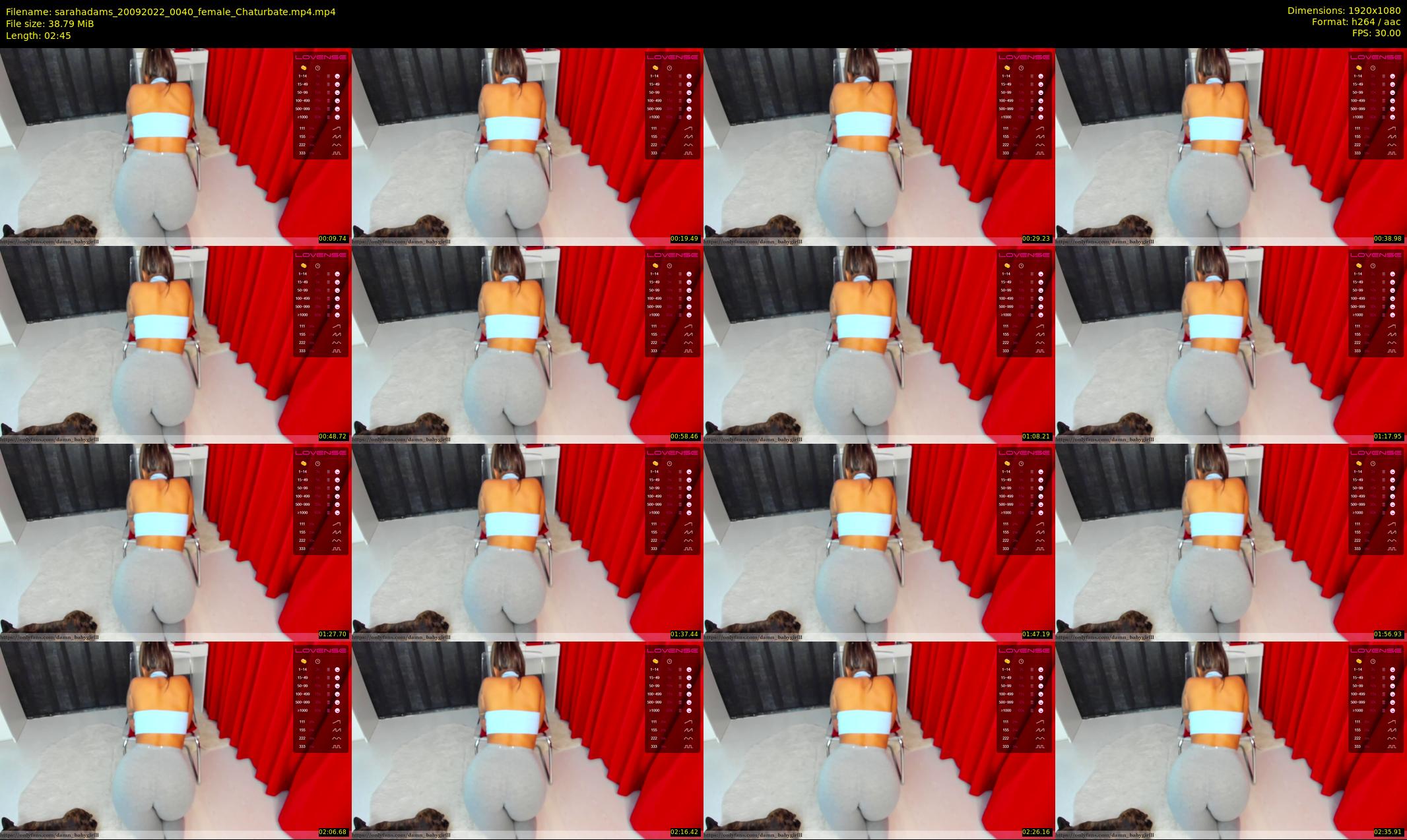 sarahadams — 3 minute Chaturbate female cam show recording, 1080p, Sep 20, 2022