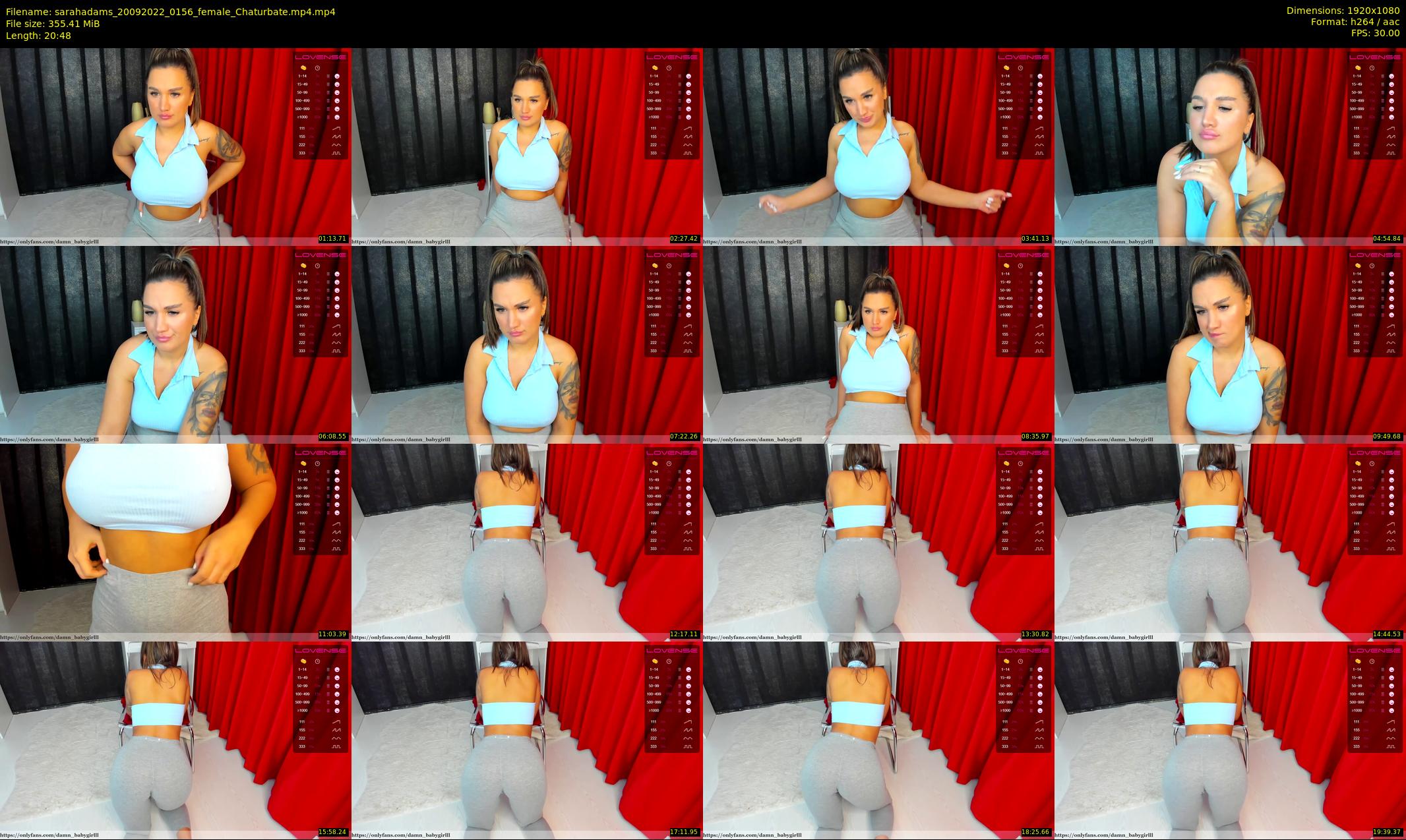 sarahadams — 21 minute Chaturbate female cam show recording, 1080p, Sep 20, 2022