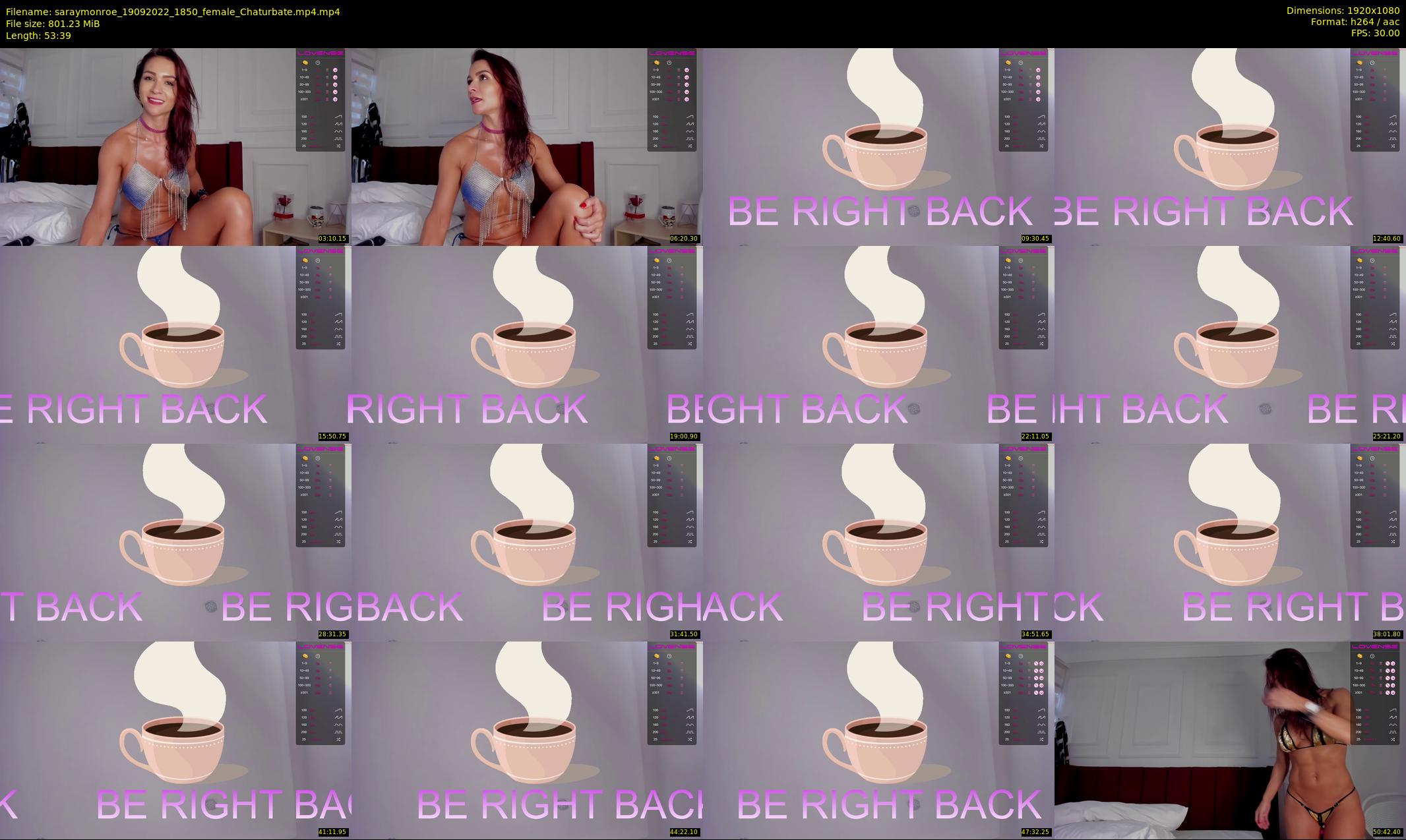 saraymonroe — 54 minute Chaturbate female cam show recording, 1080p, Sep 19, 2022