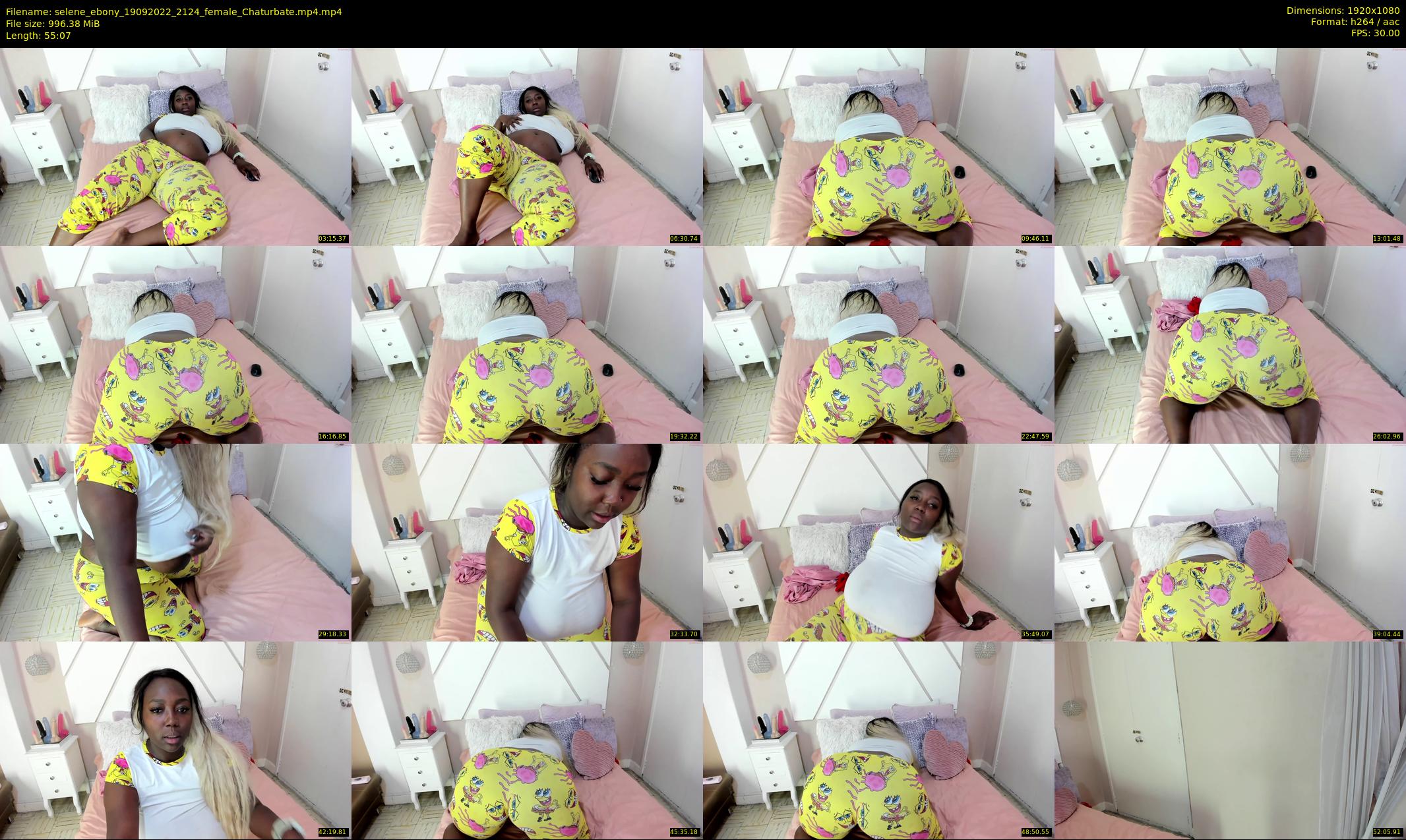 selene_ebony — 56 minute Chaturbate female cam show recording, 1080p, Sep 19, 2022