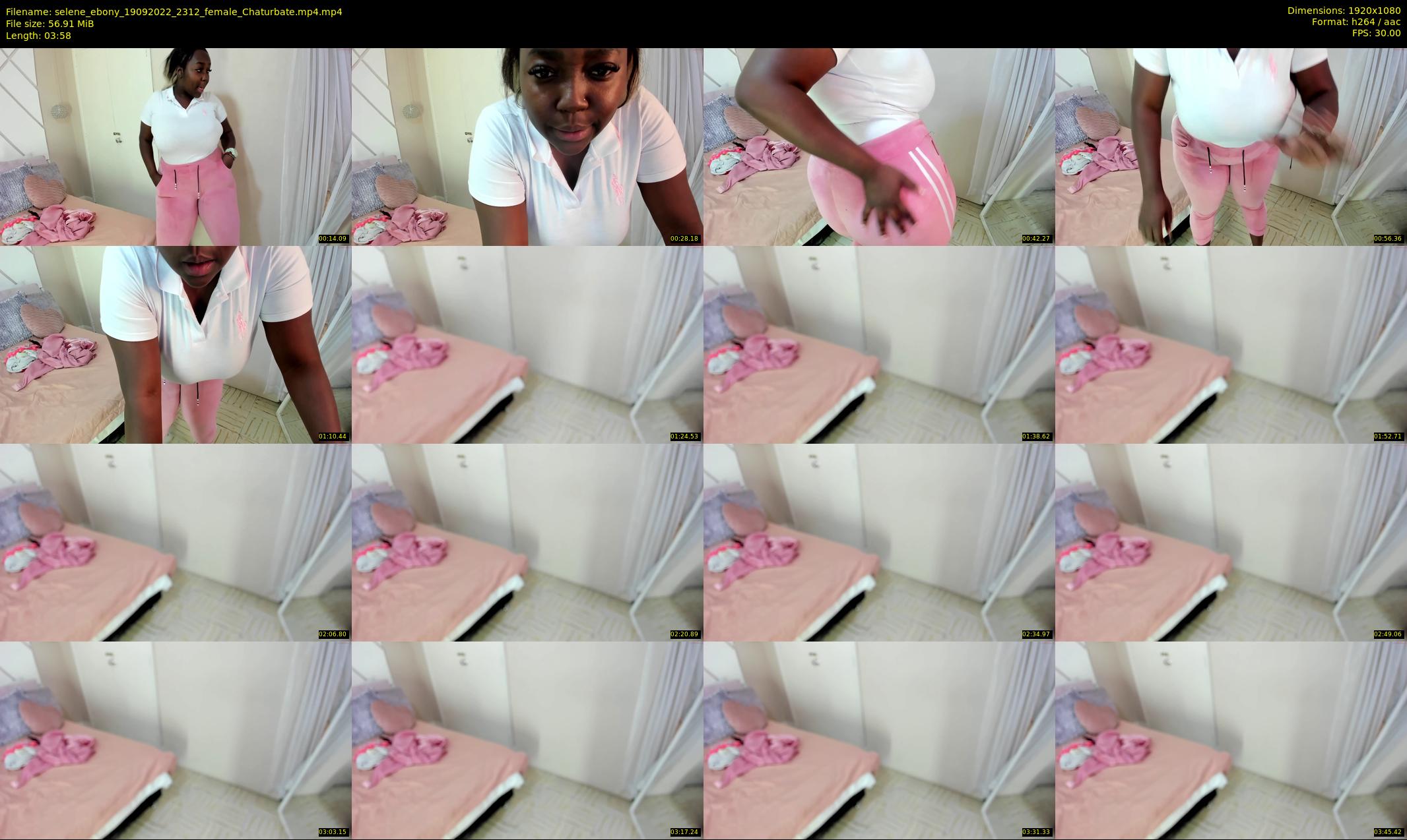 selene_ebony — 4 minute Chaturbate female cam show recording, 1080p, Sep 19, 2022