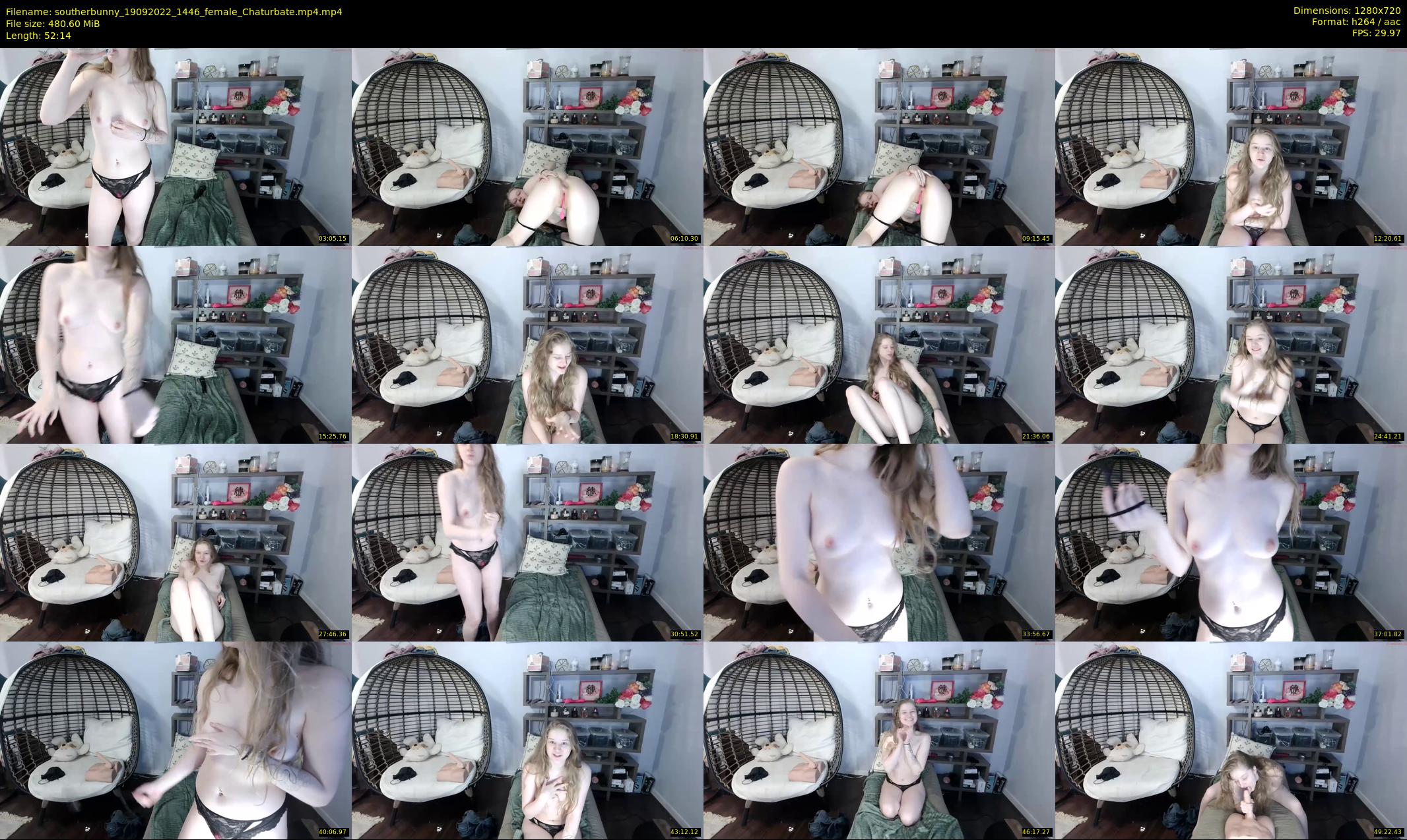 southerbunny — 53 minute Chaturbate female cam show recording, 720p, Sep 19, 2022