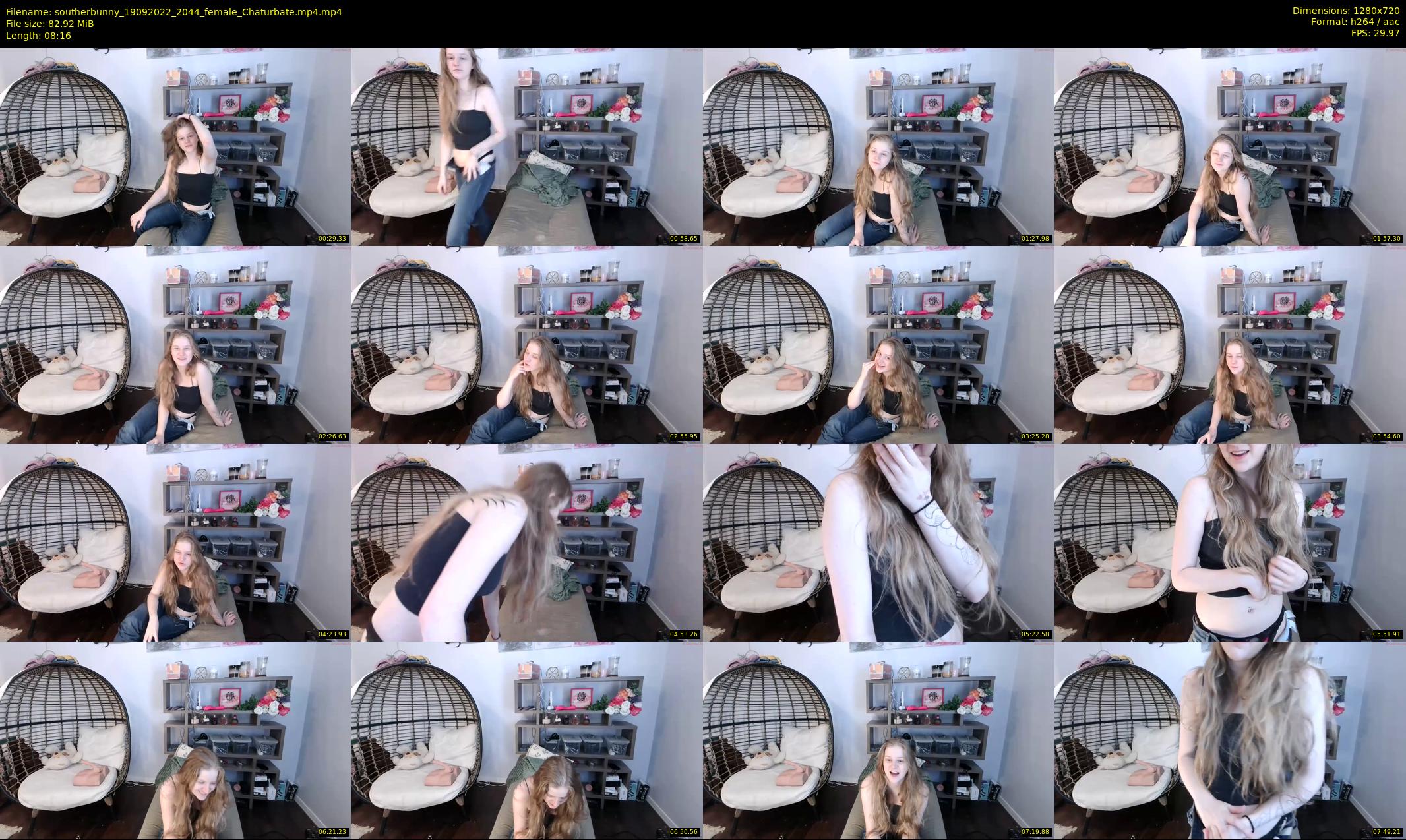 southerbunny — 9 minute Chaturbate female cam show recording, 720p, Sep 19, 2022