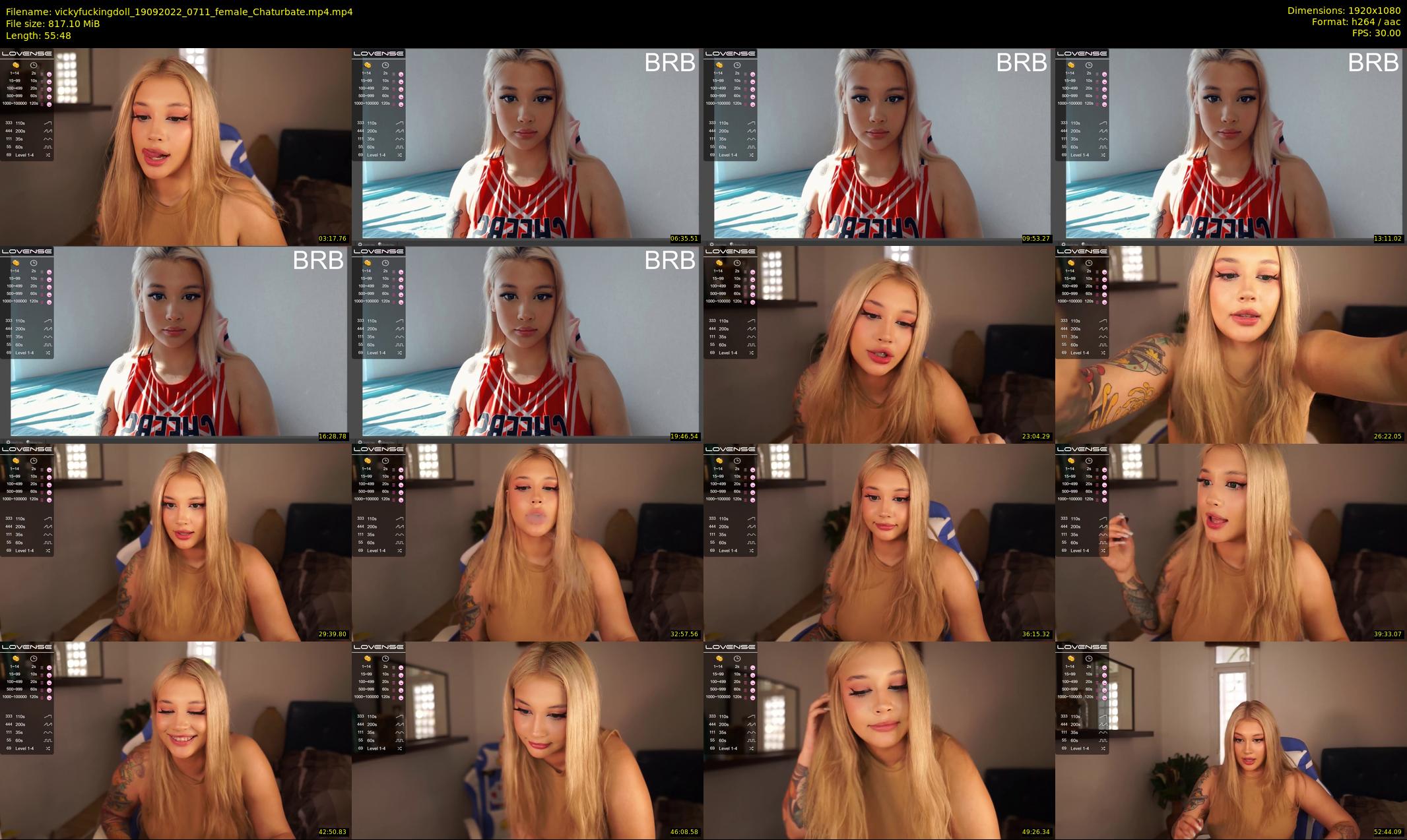 vickyfuckingdoll — 56 minute Chaturbate female cam show recording, 1080p, Sep 19, 2022