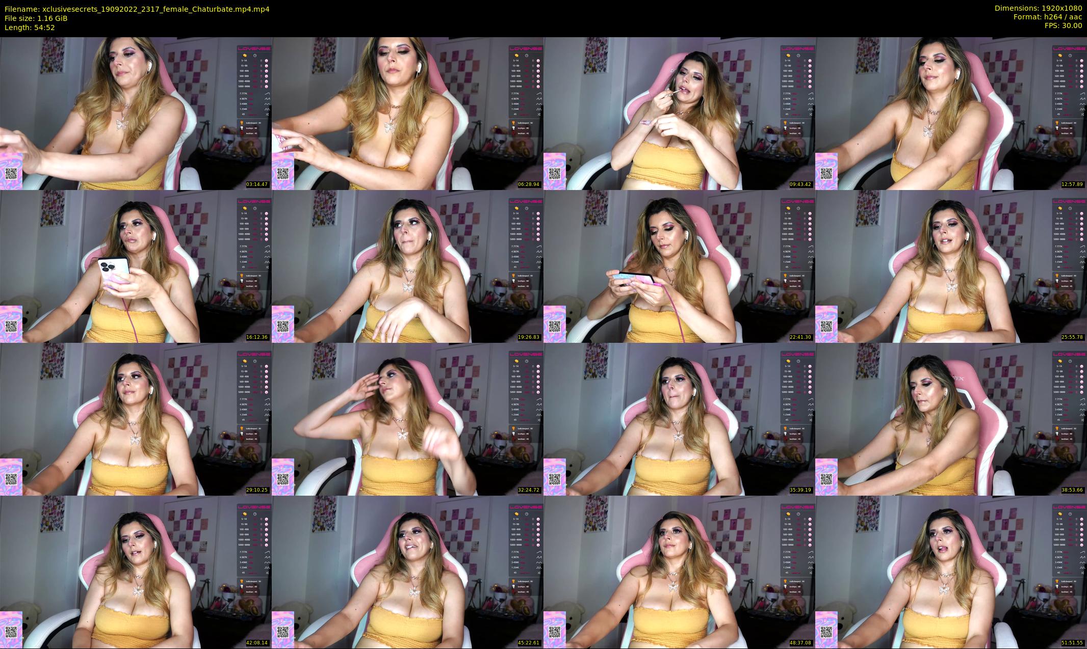 xclusivesecrets — 55 minute Chaturbate female cam show recording, 1080p, Sep 19, 2022