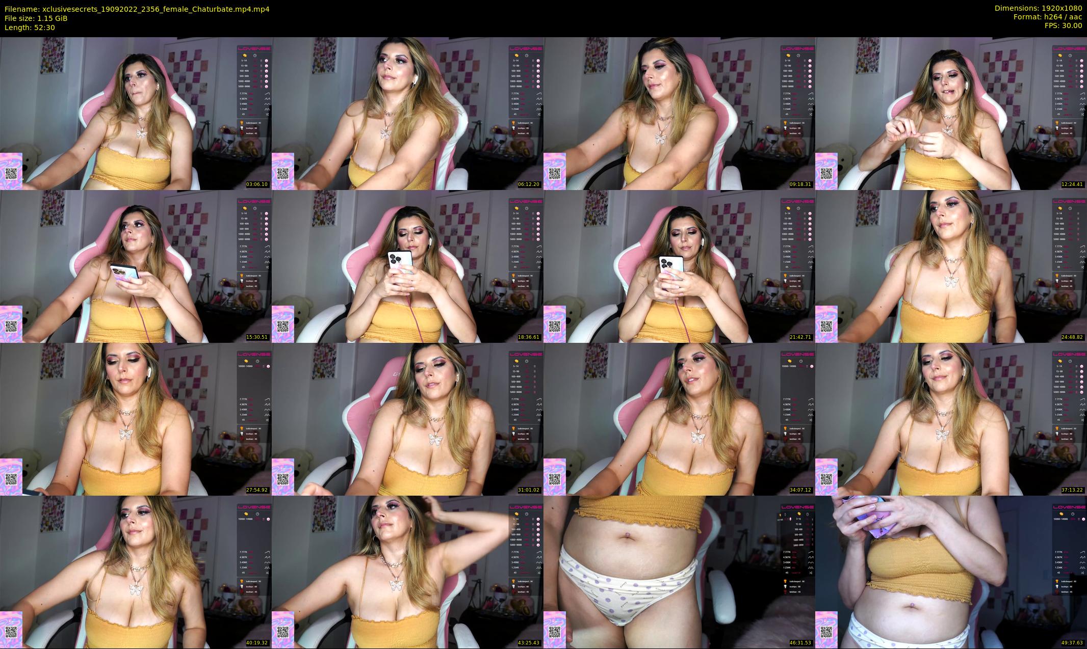 xclusivesecrets — 53 minute Chaturbate female cam show recording, 1080p, Sep 19, 2022