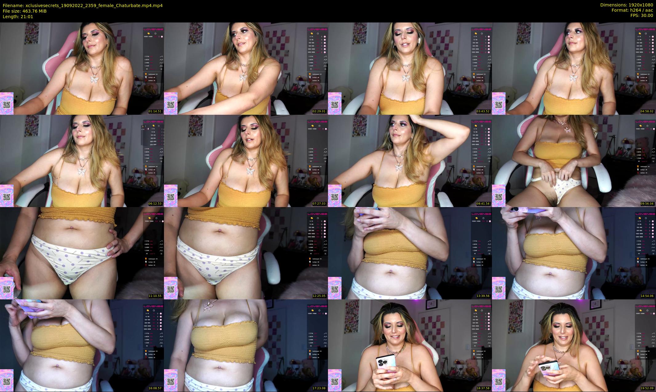xclusivesecrets — 22 minute Chaturbate female cam show recording, 1080p, Sep 19, 2022