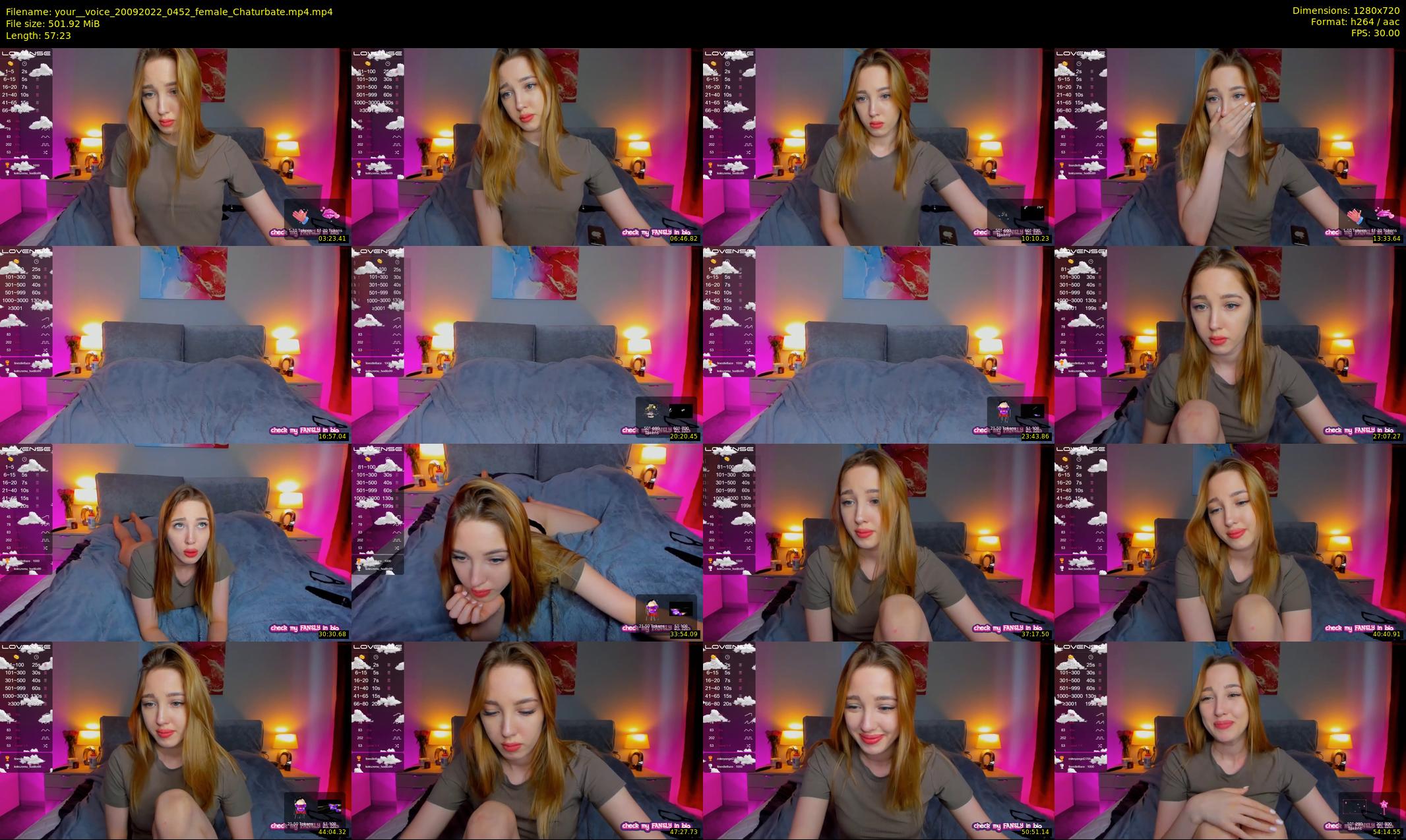 your__voice — 58 minute Chaturbate female cam show recording, 720p, Sep 20, 2022