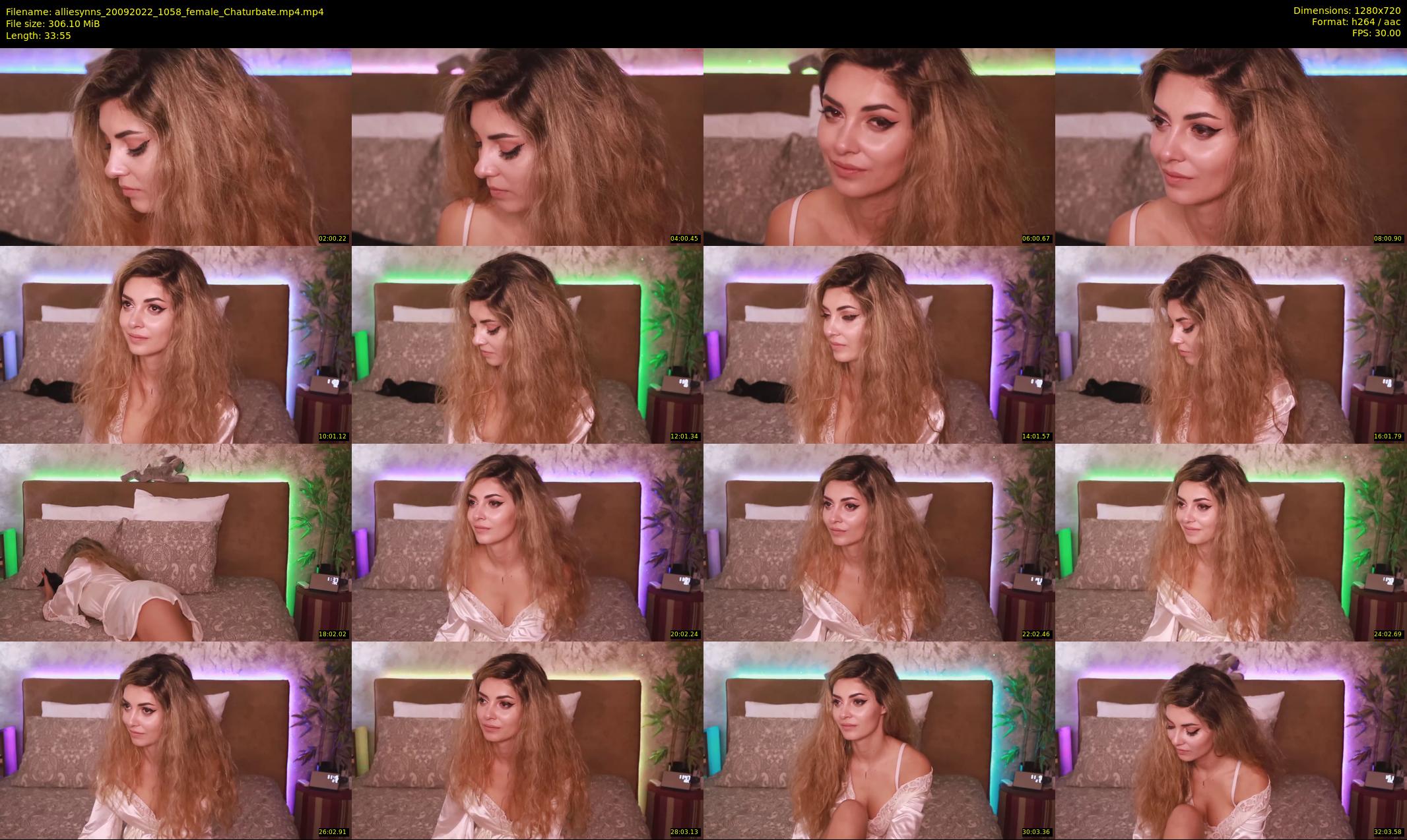 alliesynns — 34 minute Chaturbate female cam show recording, 720p, Sep 20, 2022