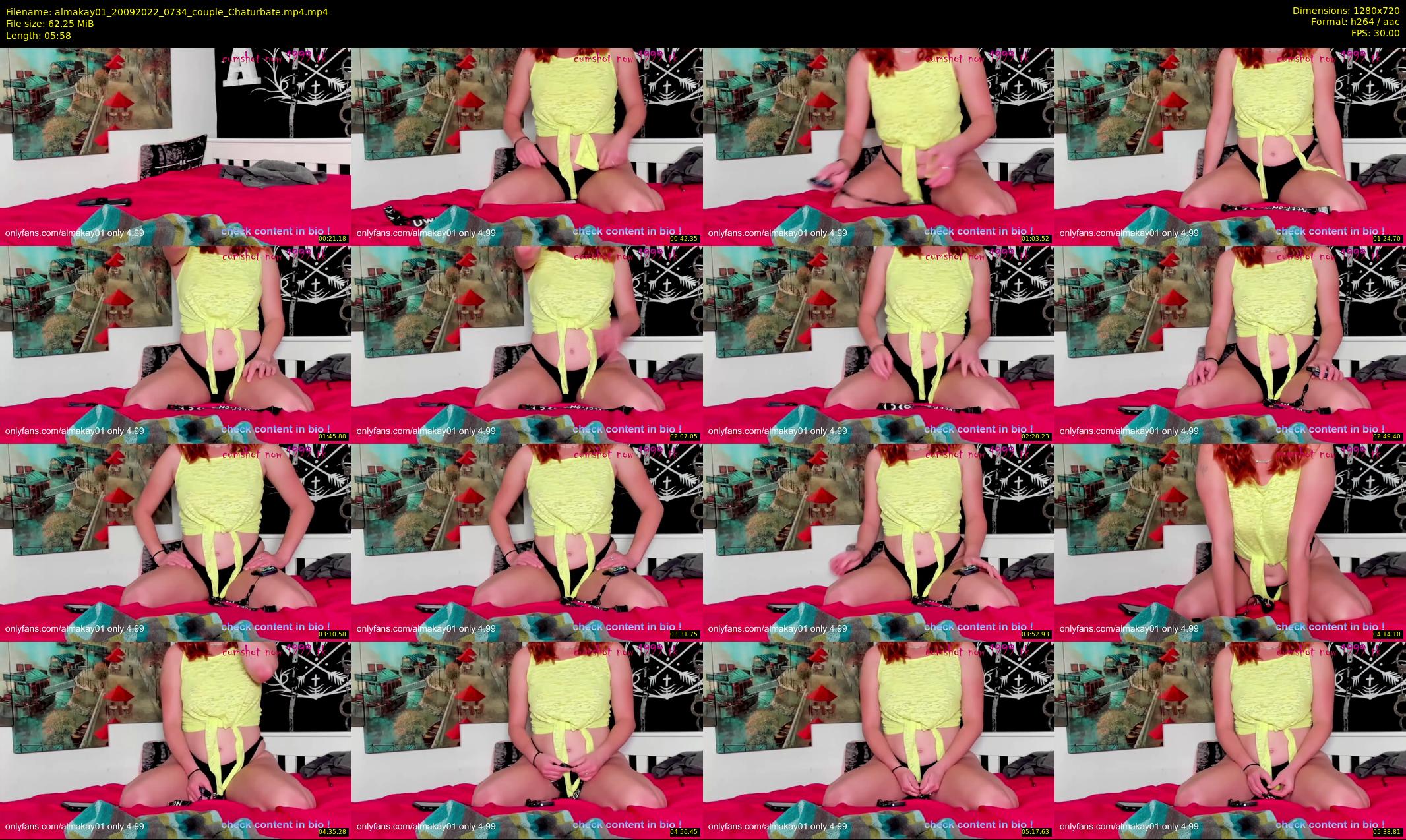 almakay01 — 6 minute Chaturbate couple cam show recording, 720p, Sep 20, 2022