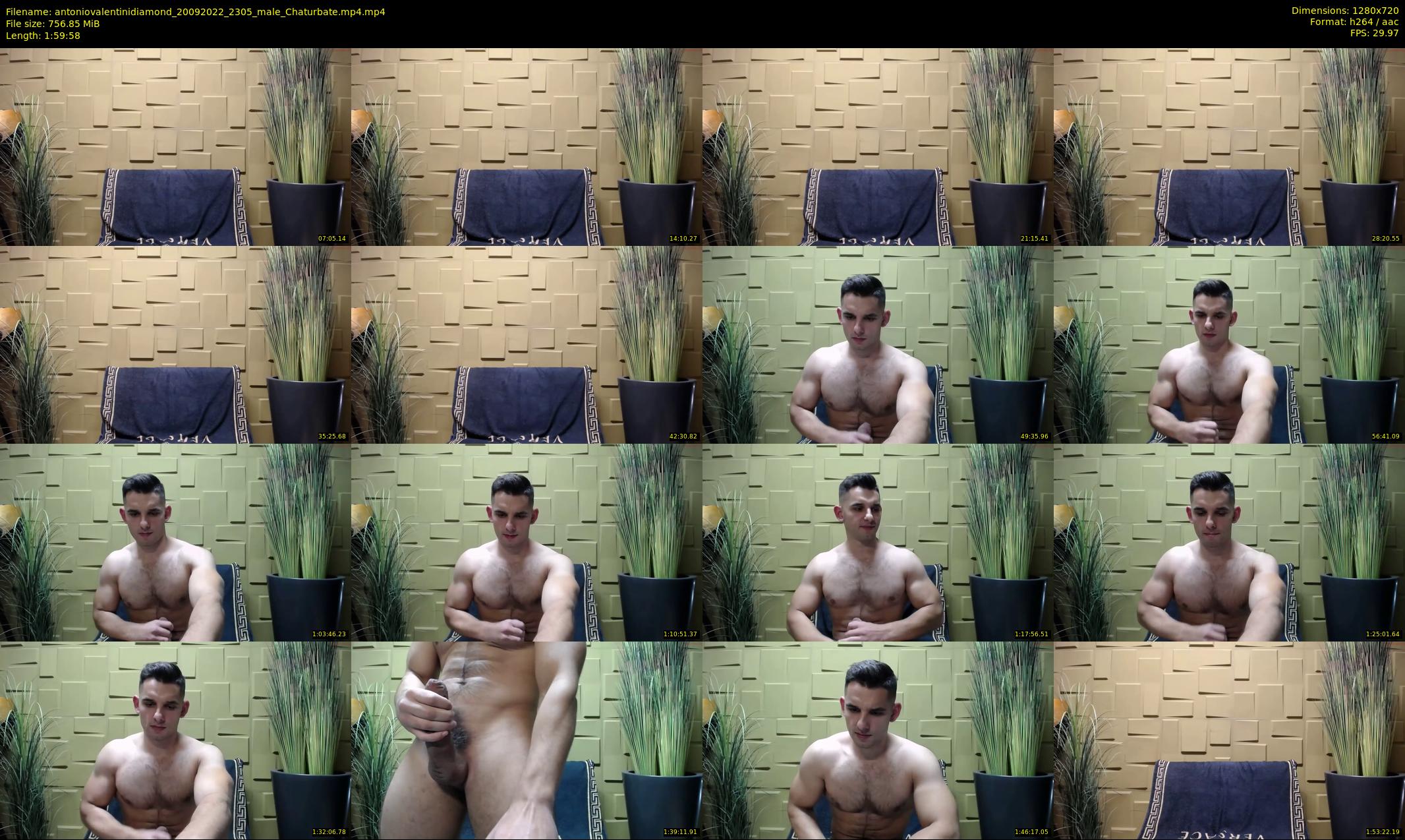 antoniovalentinidiamond — 120 minute Chaturbate male cam show recording, 720p, Sep 20, 2022