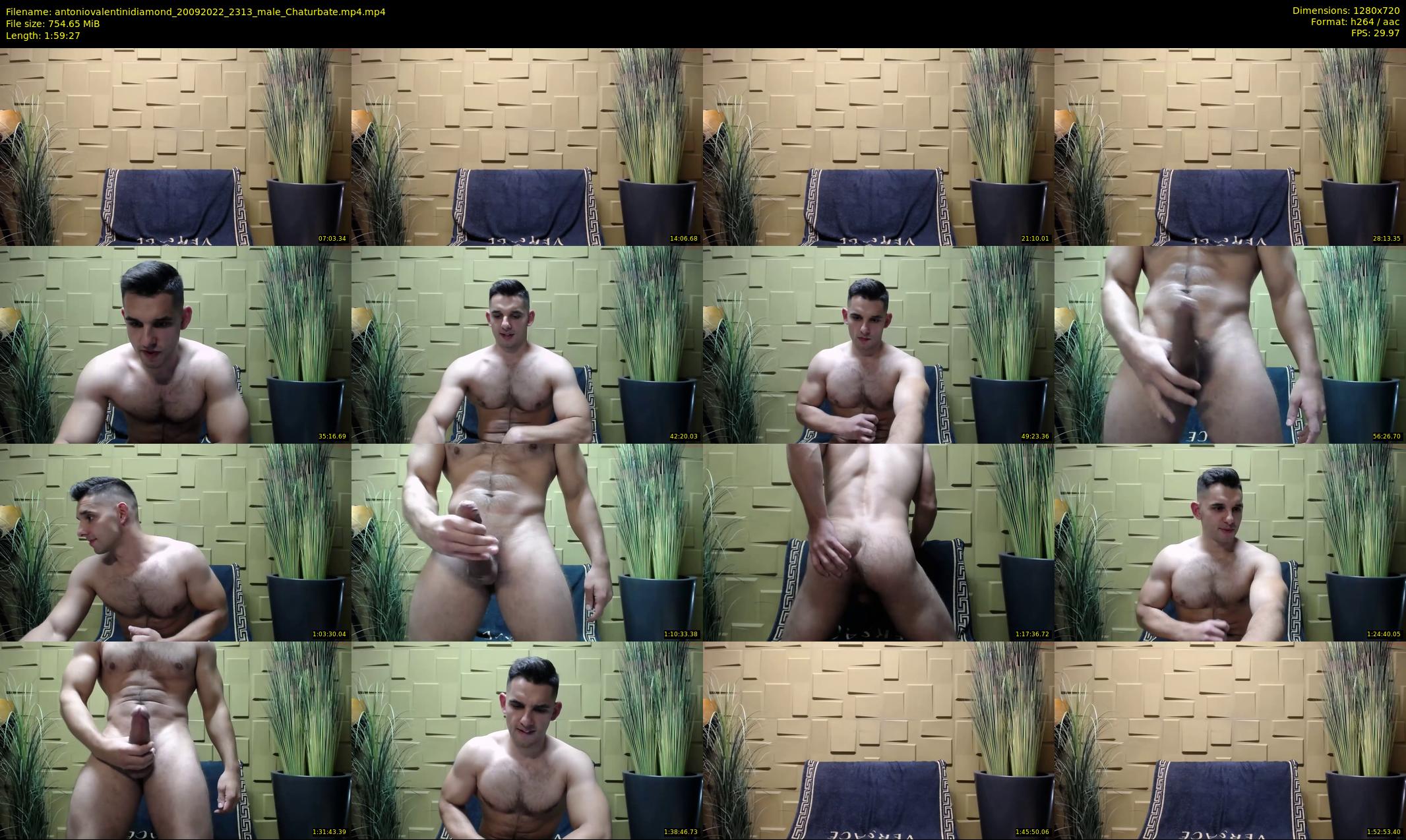 antoniovalentinidiamond — 120 minute Chaturbate male cam show recording, 720p, Sep 20, 2022