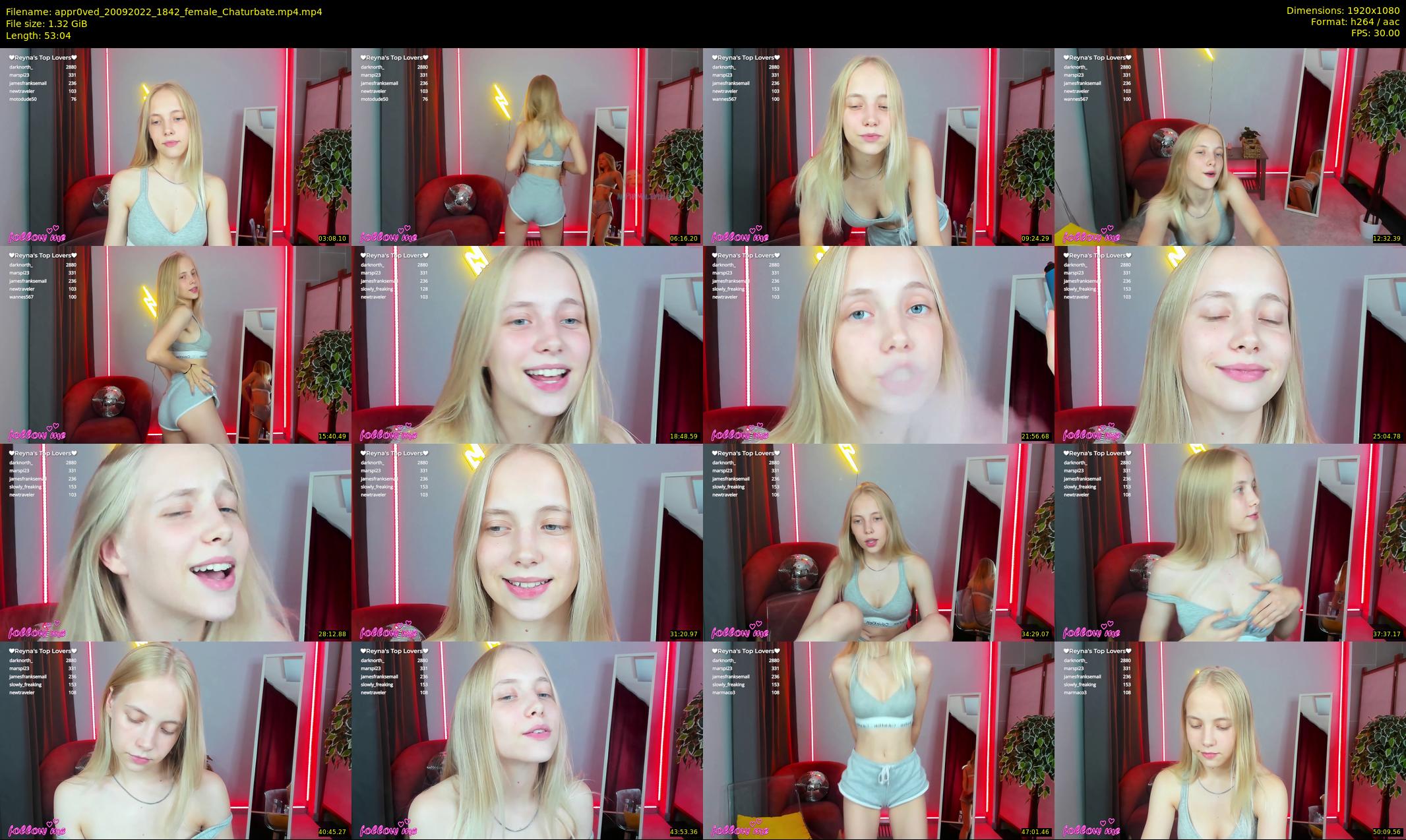 appr0ved — 54 minute Chaturbate female cam show recording, 1080p, Sep 20, 2022