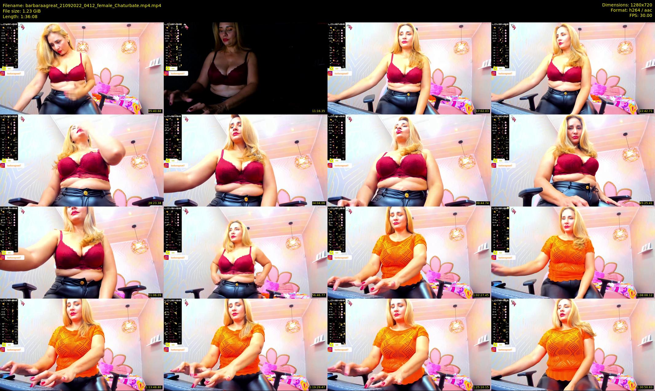 barbaraagreat — 97 minute Chaturbate female cam show recording, 720p, Sep 21, 2022