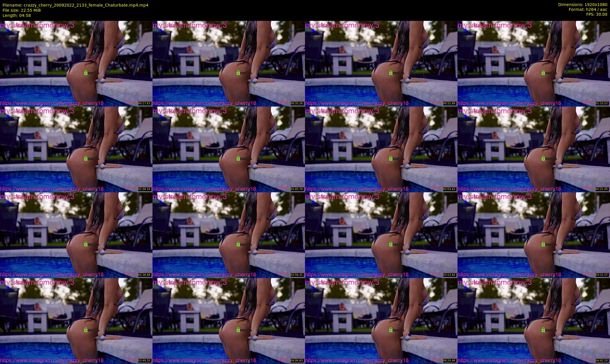 crazzy_cherry — 5 minute Chaturbate female cam show recording, 1080p, Sep 20, 2022
