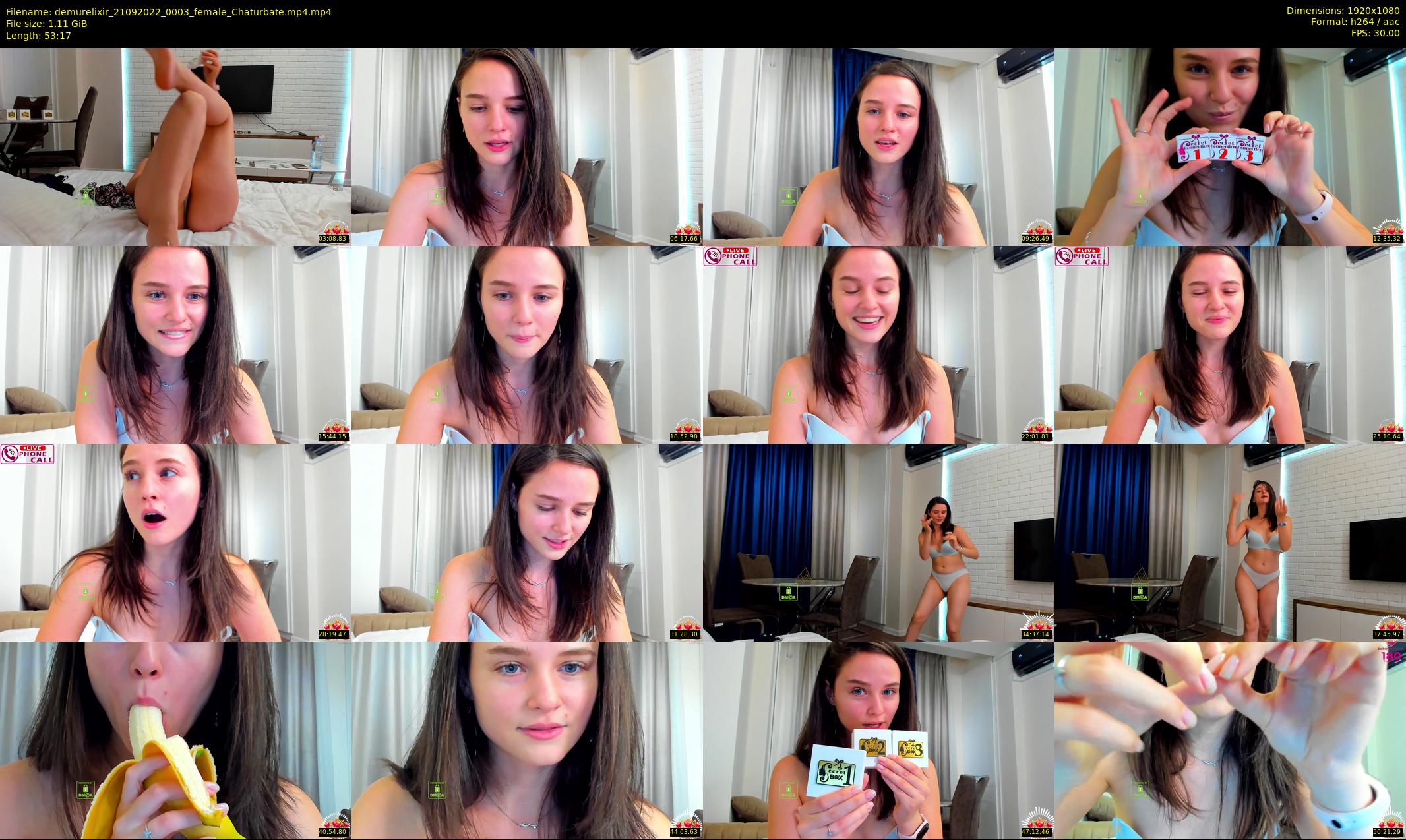 demurelixir — 54 minute Chaturbate female cam show recording, 1080p, Sep 21, 2022