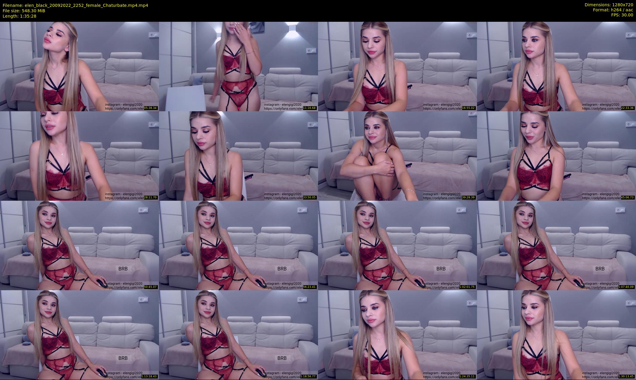elen_black — 96 minute Chaturbate female cam show recording, 720p, Sep 20, 2022