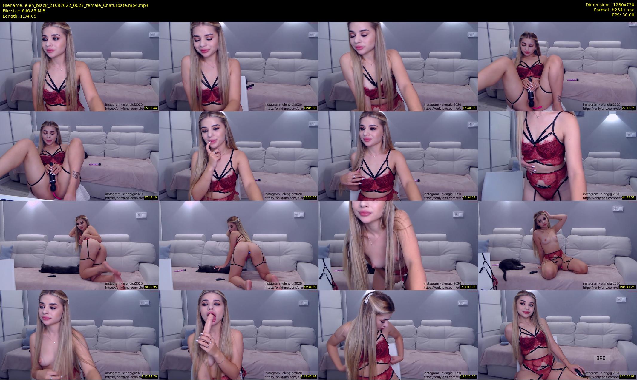 elen_black — 95 minute Chaturbate female cam show recording, 720p, Sep 21, 2022