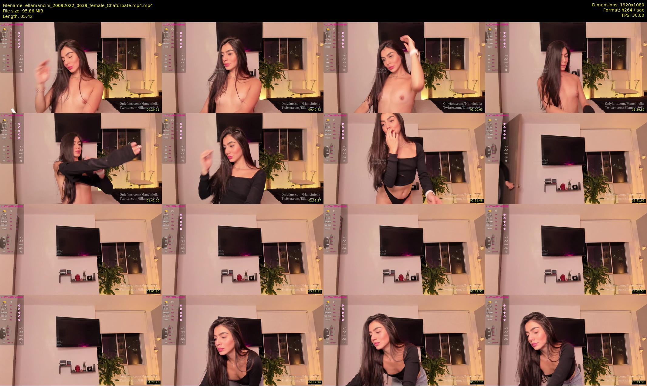 ellamancini — 6 minute Chaturbate female cam show recording, 1080p, Sep 20, 2022