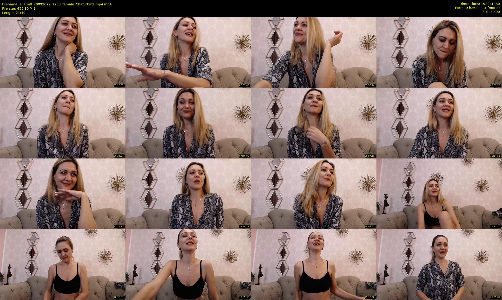 ellamilf — 22 minute Chaturbate female cam show recording, 1080p, Sep 20, 2022