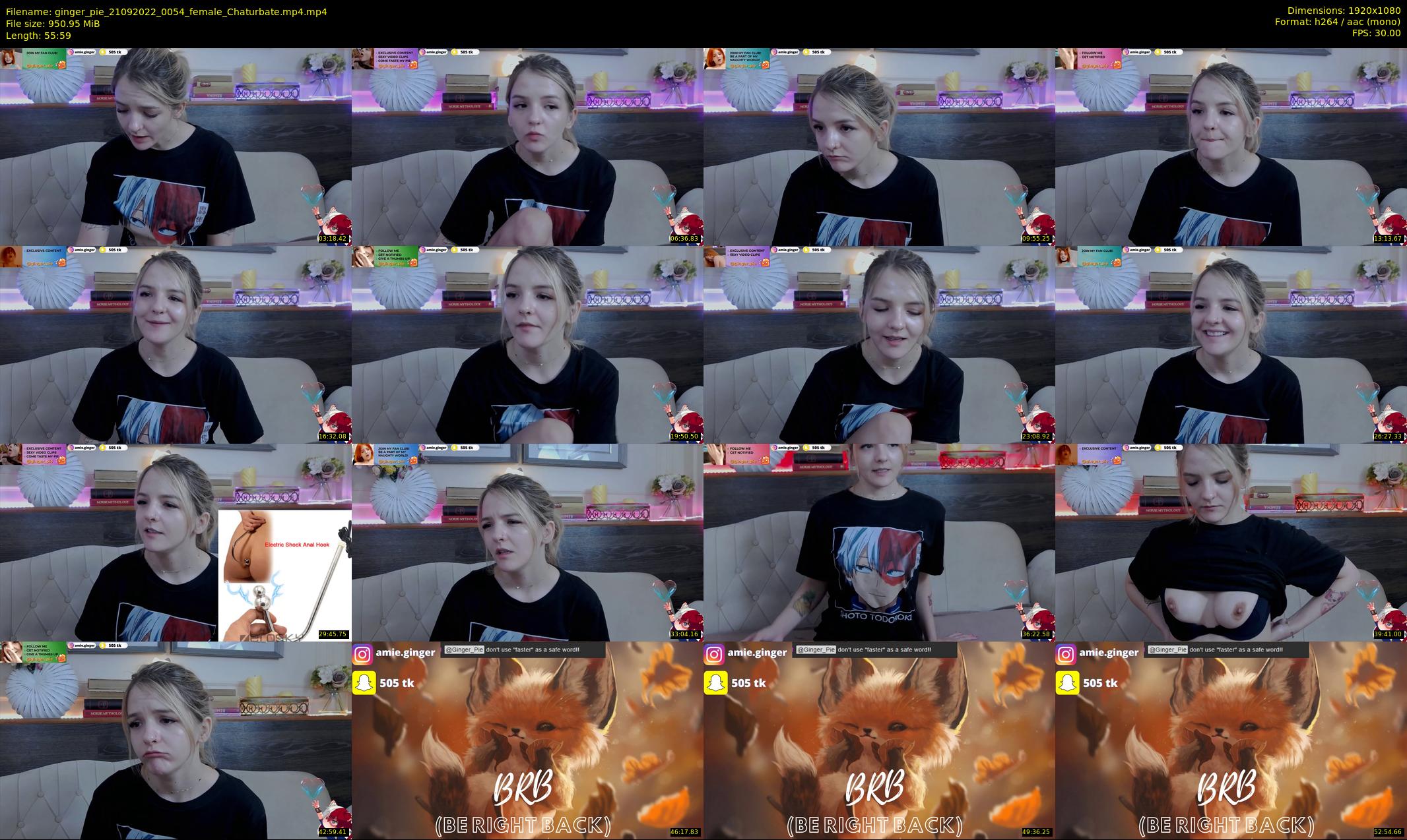 ginger_pie — 56 minute Chaturbate female cam show recording, 1080p, Sep 21, 2022