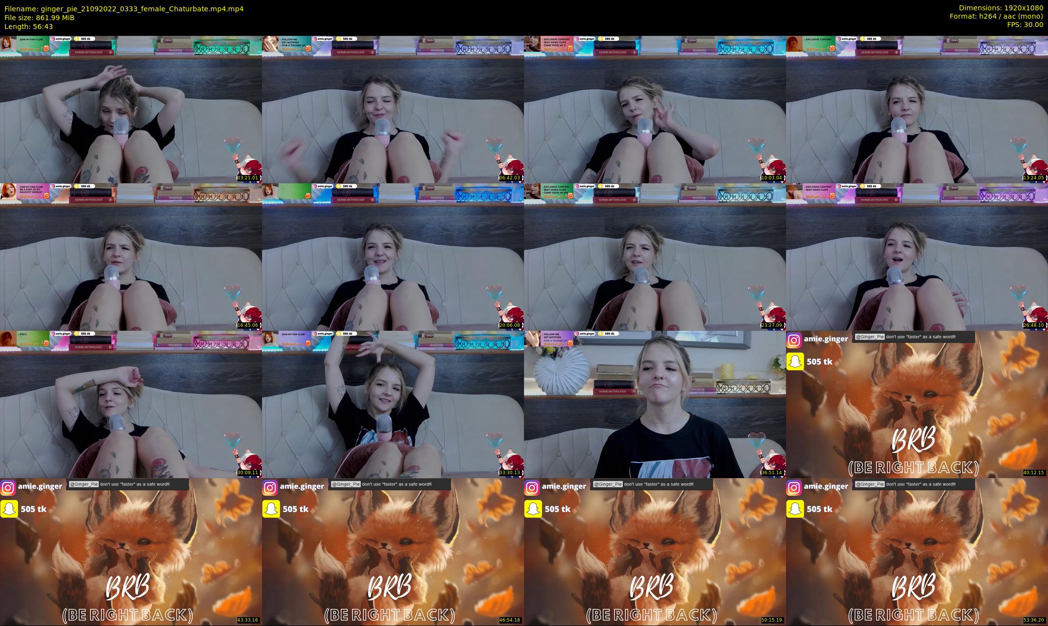 ginger_pie — 57 minute Chaturbate female cam show recording, 1080p, Sep 21, 2022