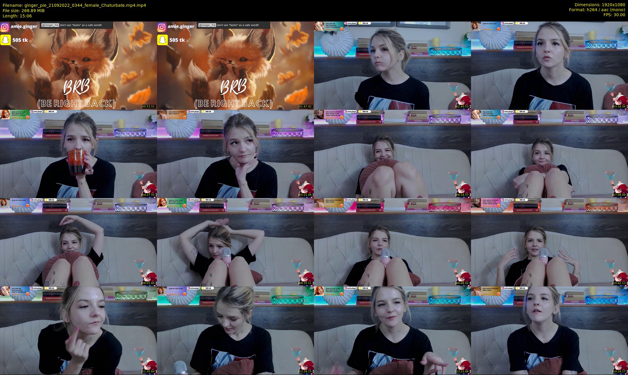 ginger_pie — 16 minute Chaturbate female cam show recording, 1080p, Sep 21, 2022